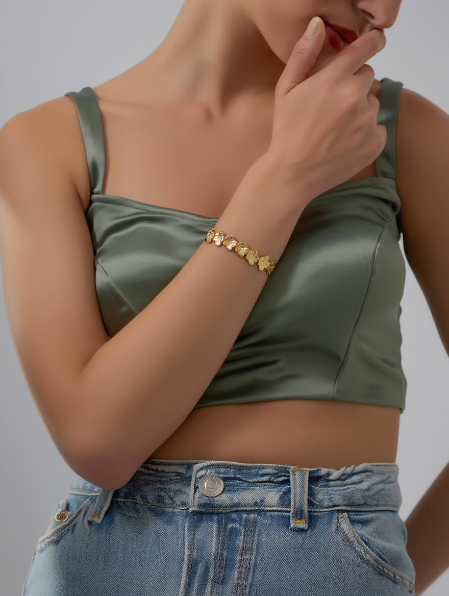 Flower Cuff Bracelet