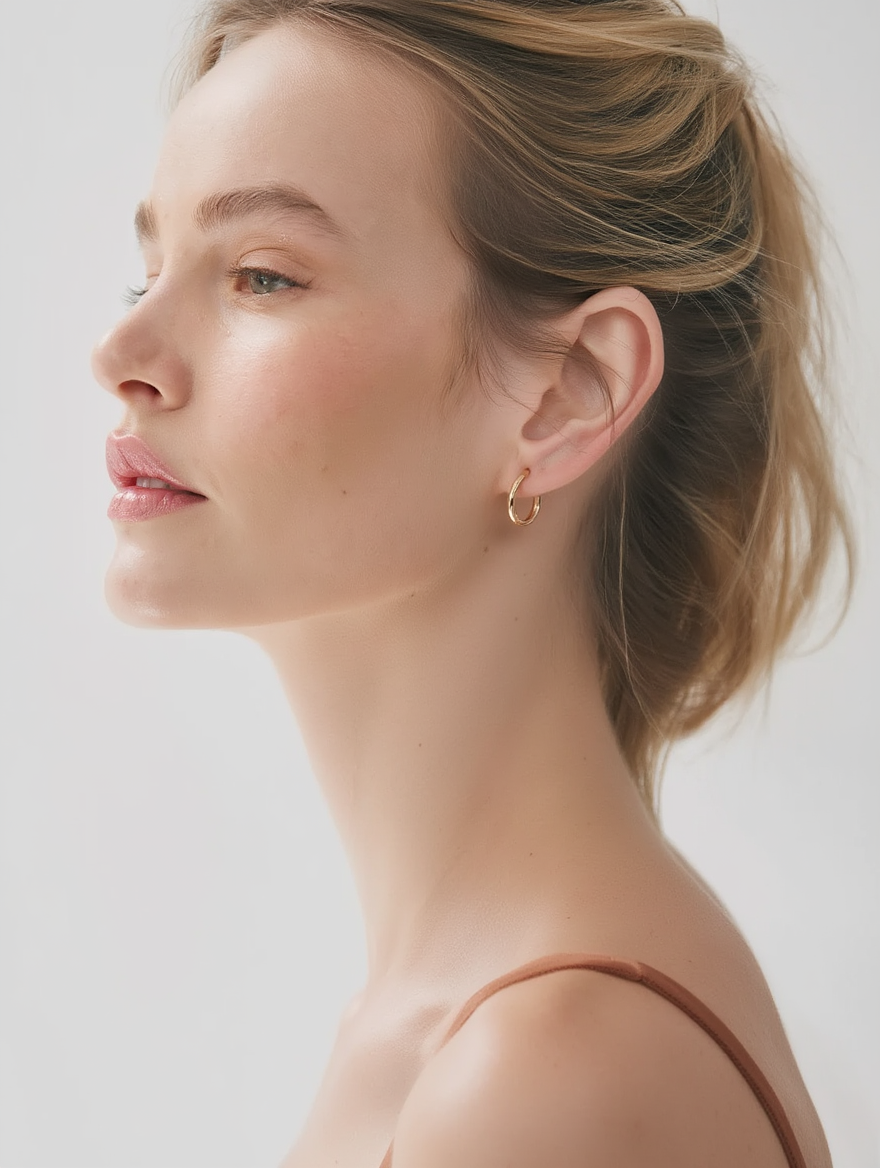 Pendientes Cova - Huggies dorados