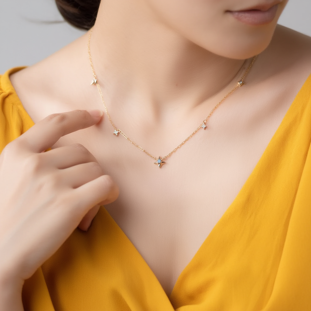 Collar delicado con estrellas