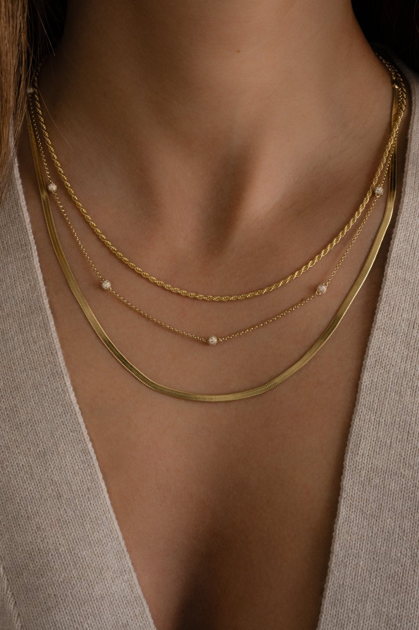 2mm Herringbone Chain - AYUNA