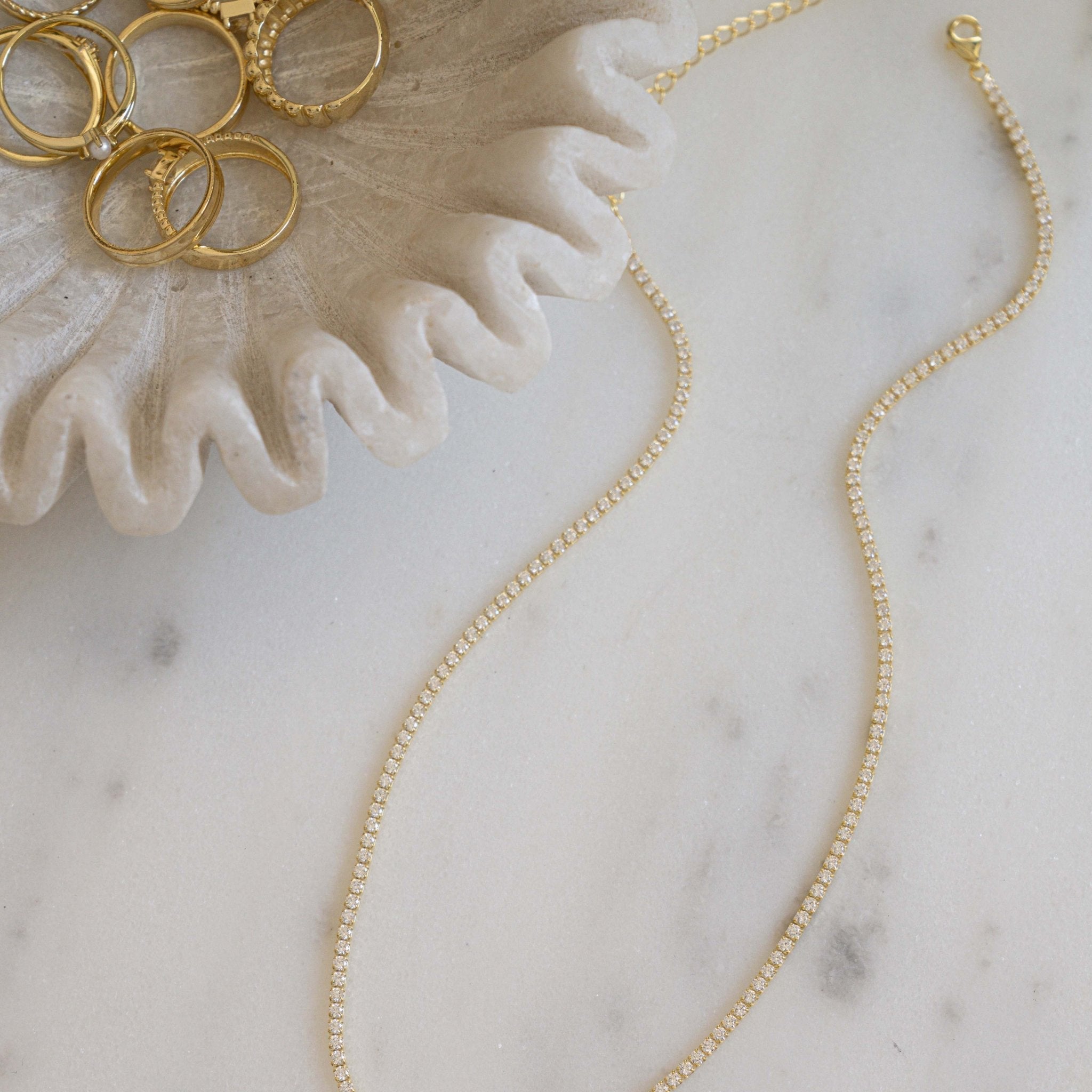 2mm Tennis Necklace - AYUNA