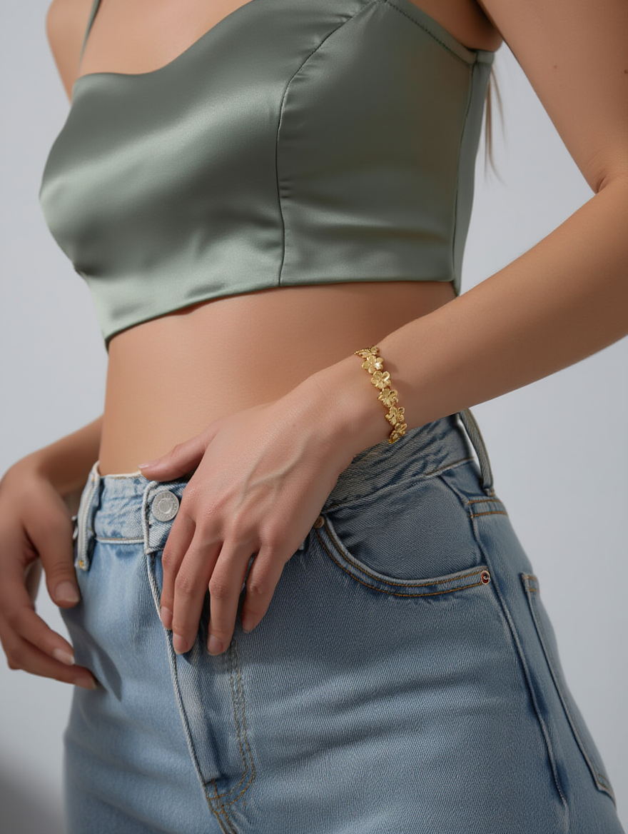 Flower Cuff Bracelet