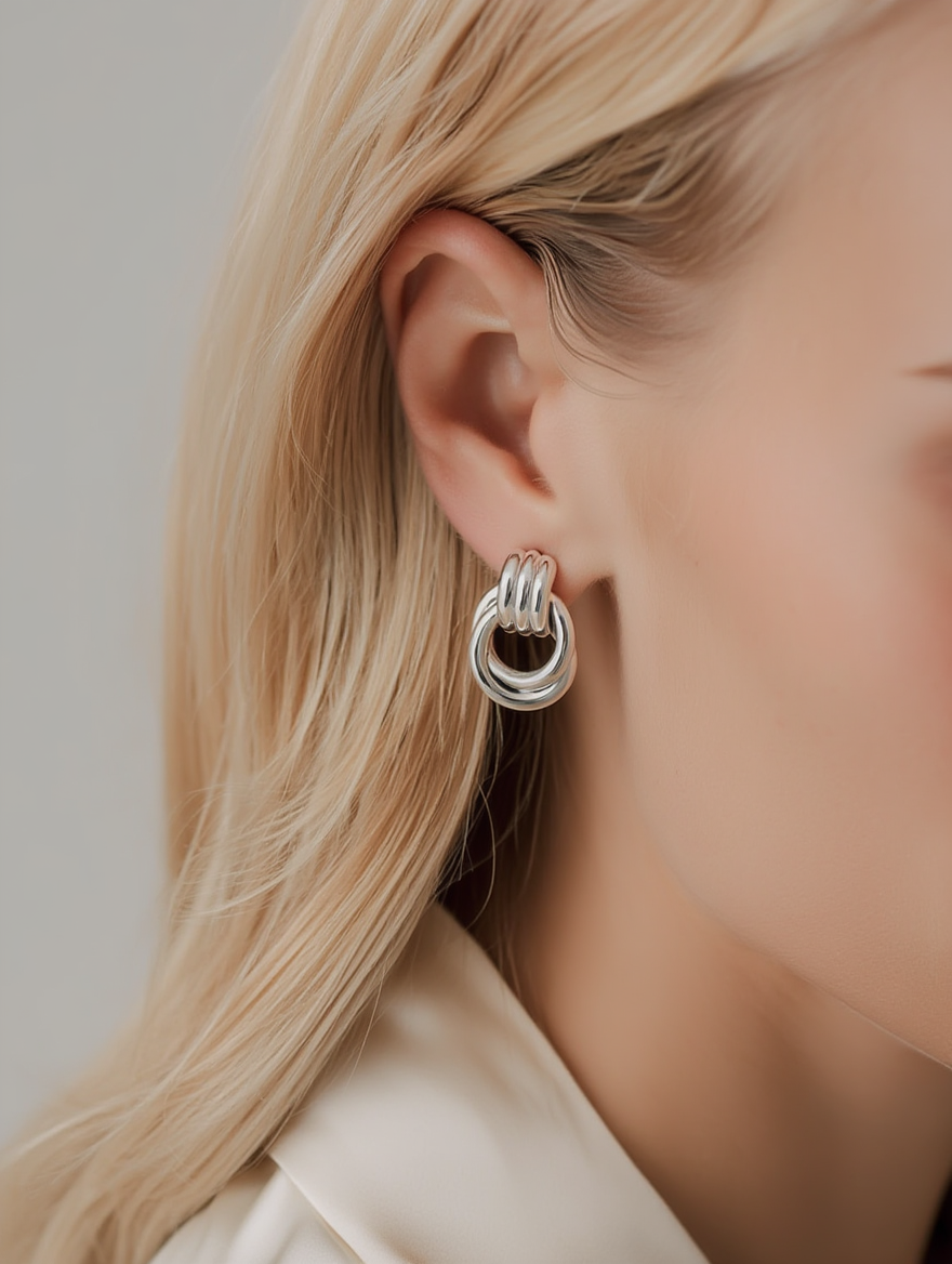 Jacquie Earrings Mini - Silver