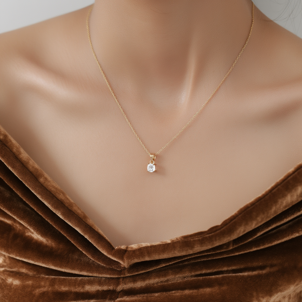 Cushion Diamond Necklace