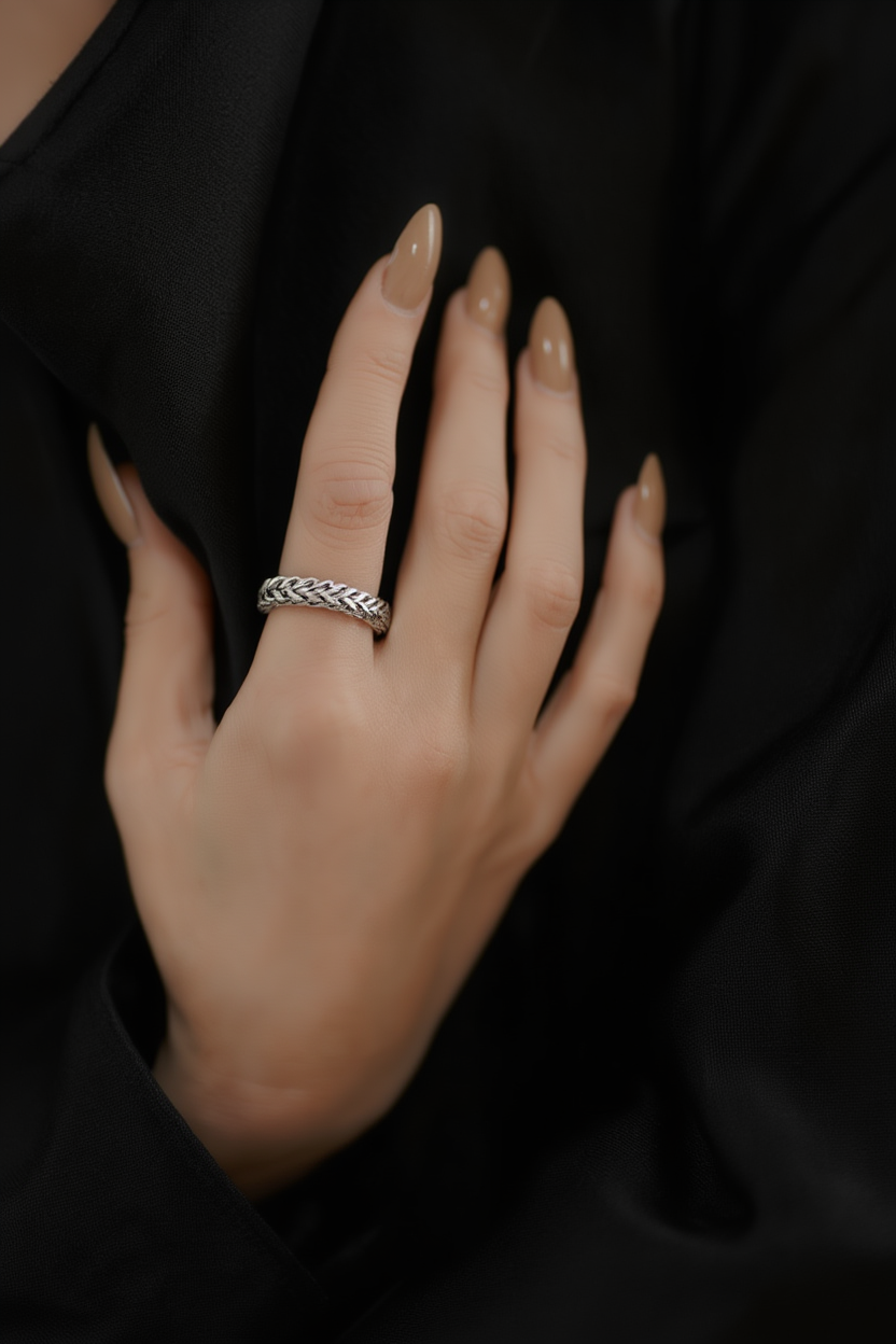 Thin Chain Ring - Sliver