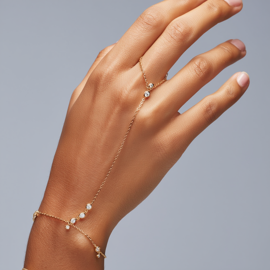 Delicate Crystal Hand Chain