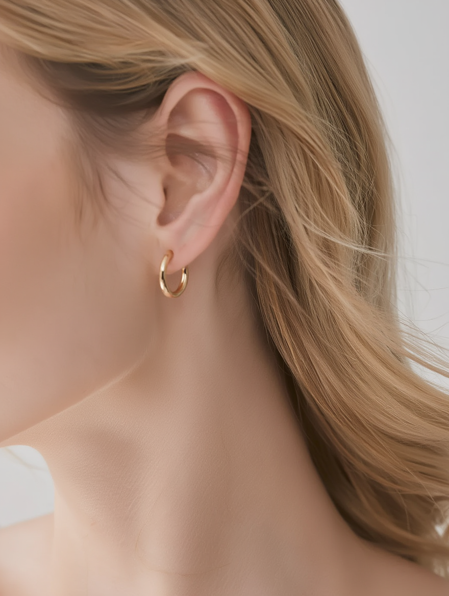 Pendientes Cova - Huggies dorados