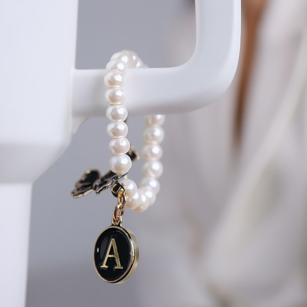 Pearl Chain Accessories Stanley Cup Initial Charms