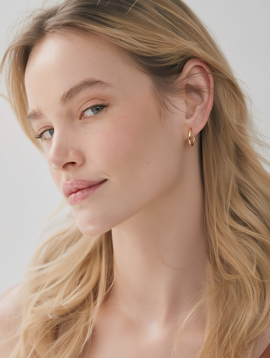 Pendientes Cova - Huggies dorados