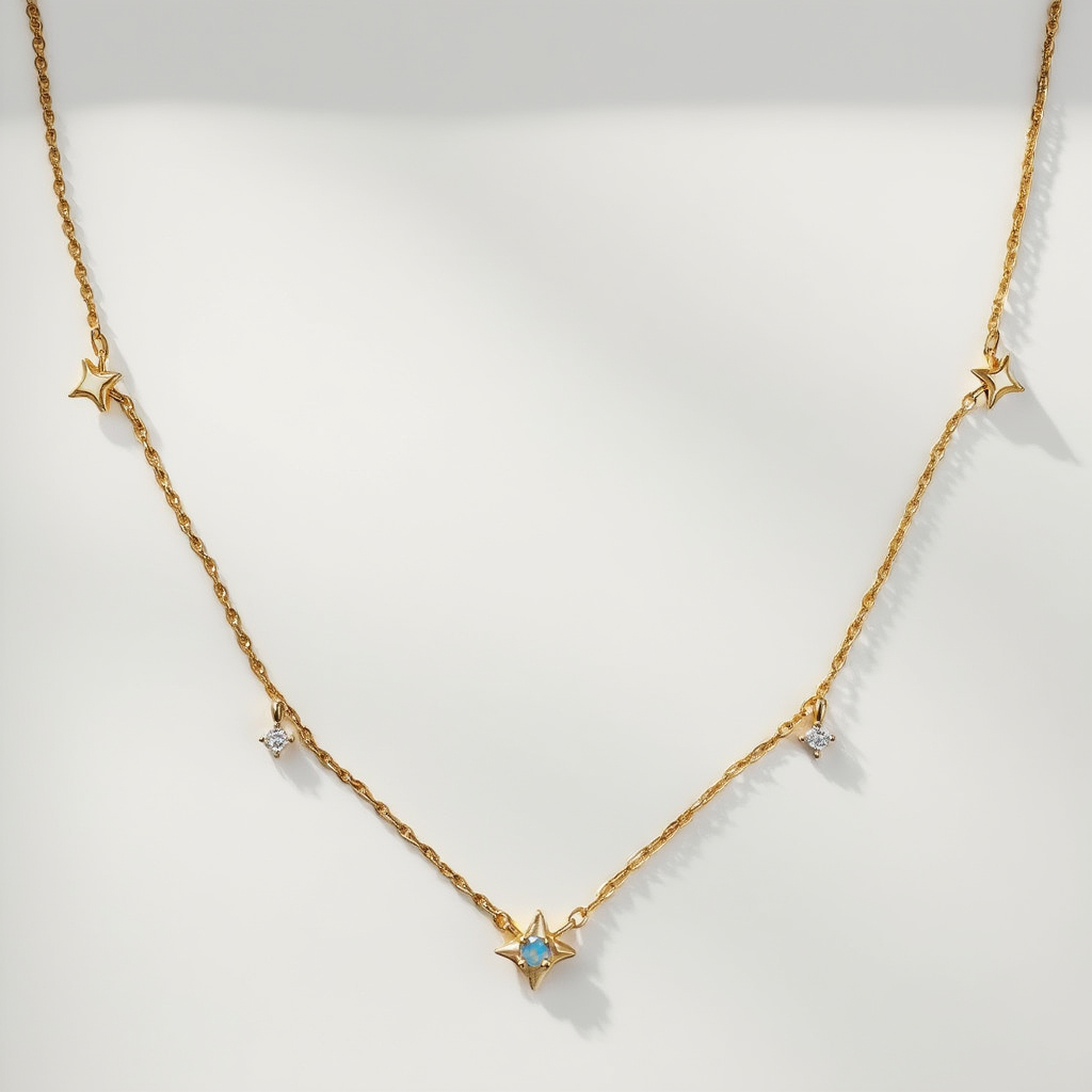 Collar delicado con estrellas