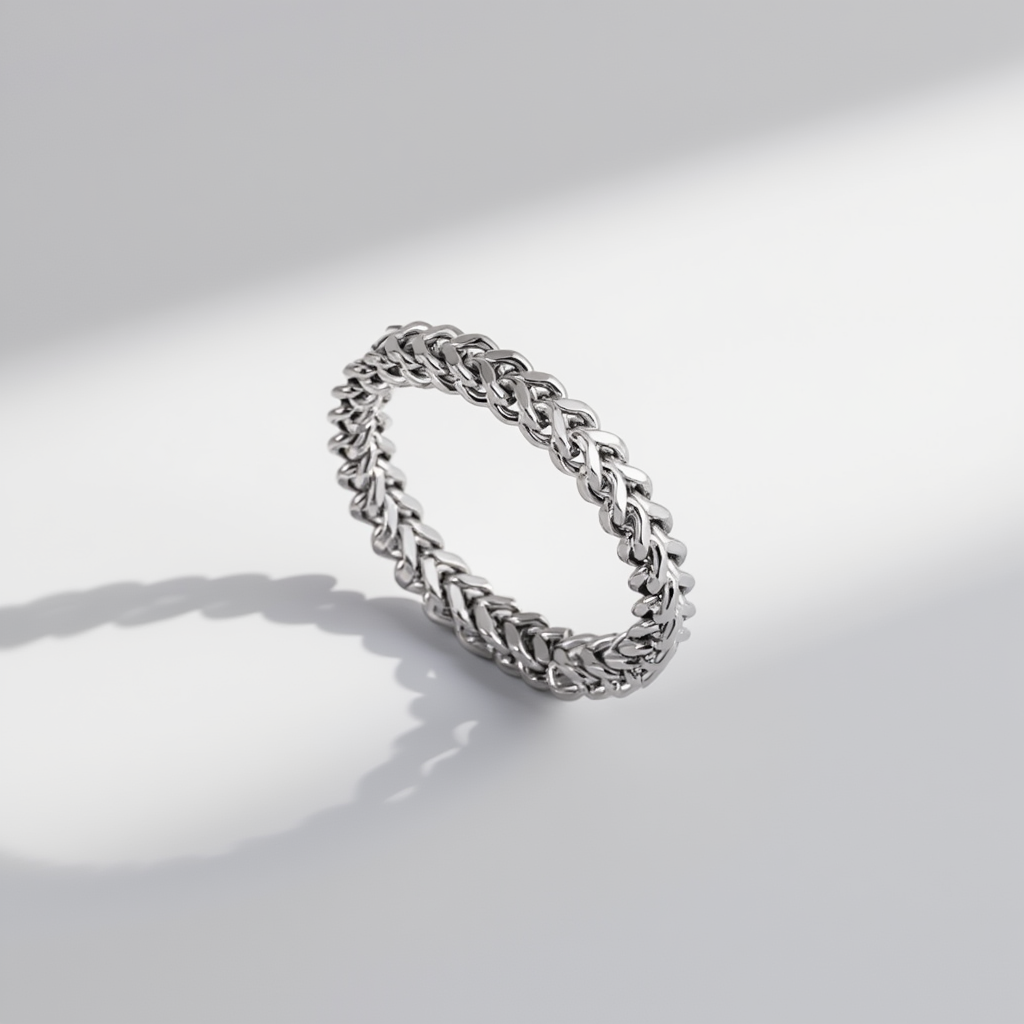 Thin Chain Ring - Sliver