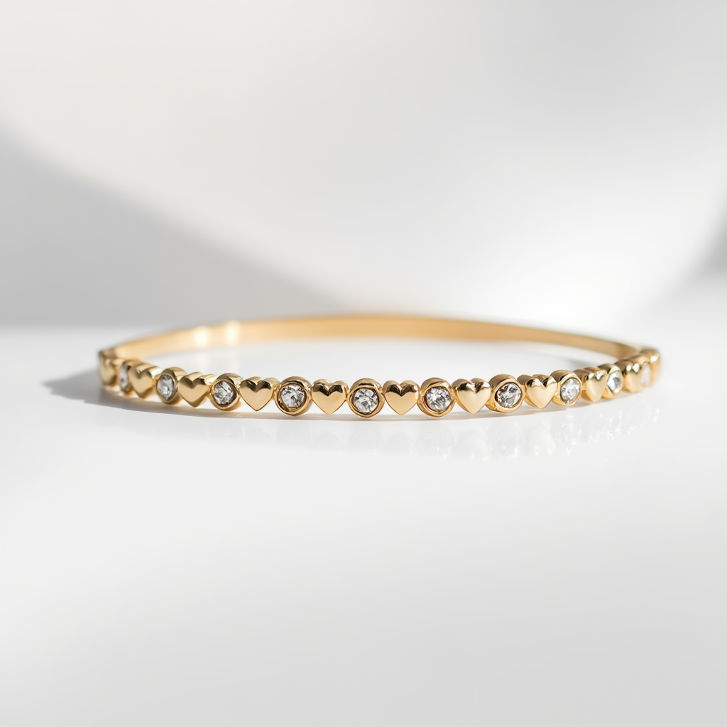 Bead & Bezel Tennis Bracelet