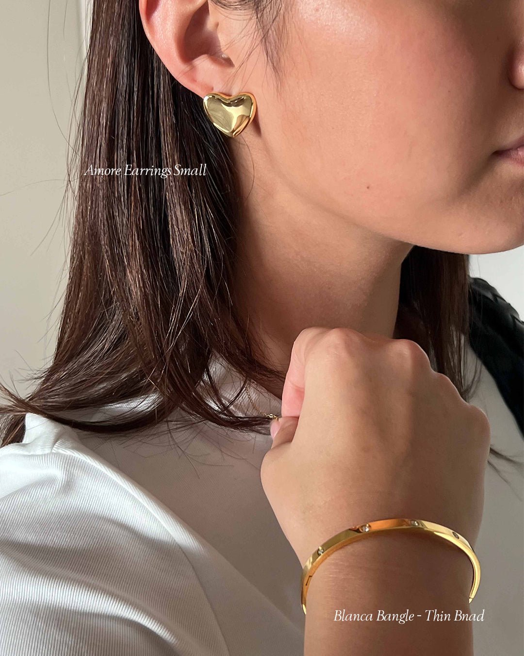 Amore Earrings - Gold - AYUNA