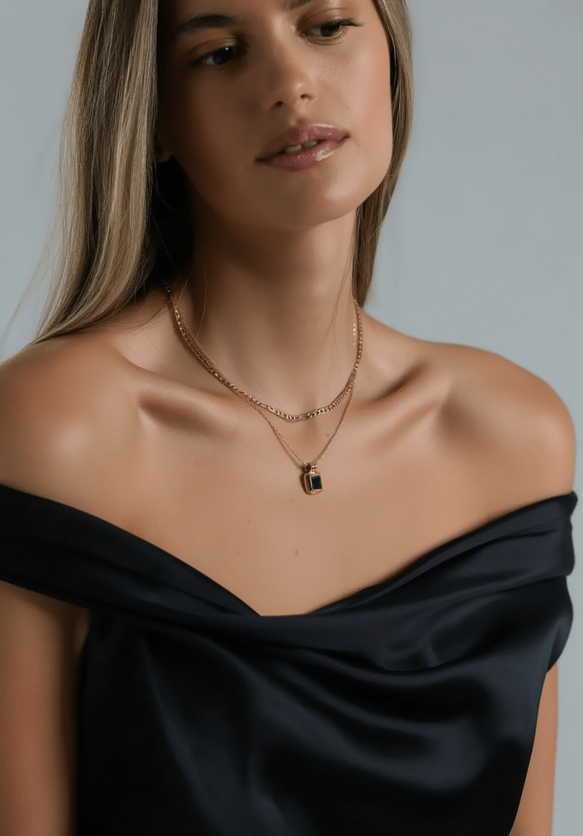 Anke Chain Necklace - Black Onyx - AYUNA