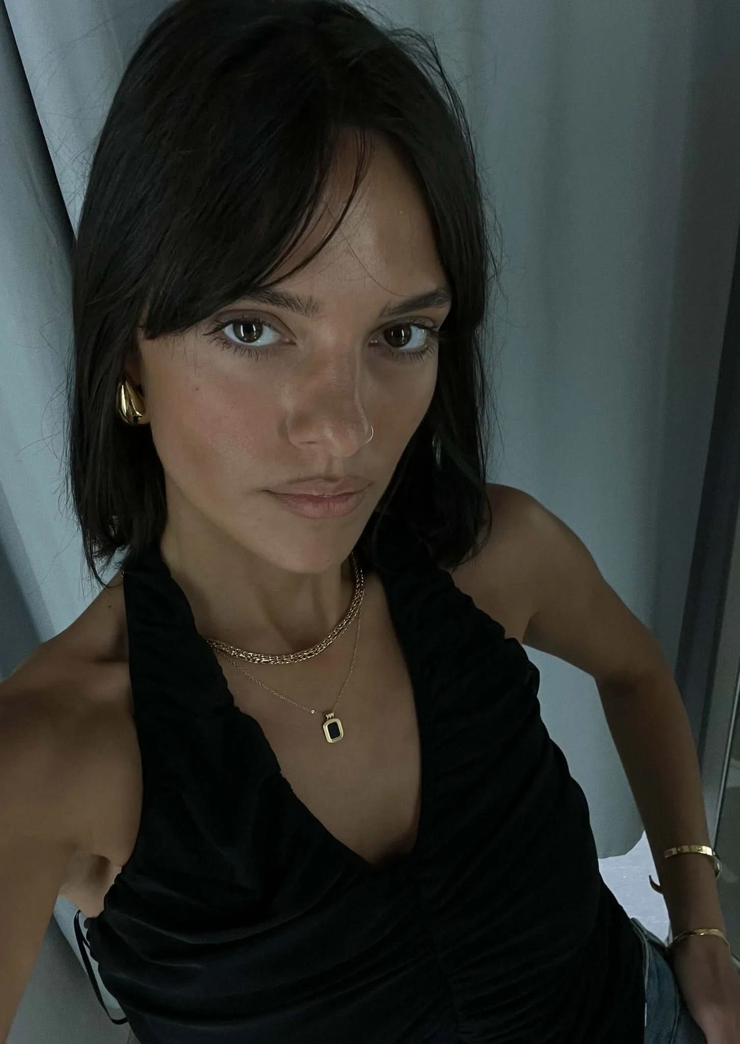 Anke Chain Necklace - Black Onyx - AYUNA