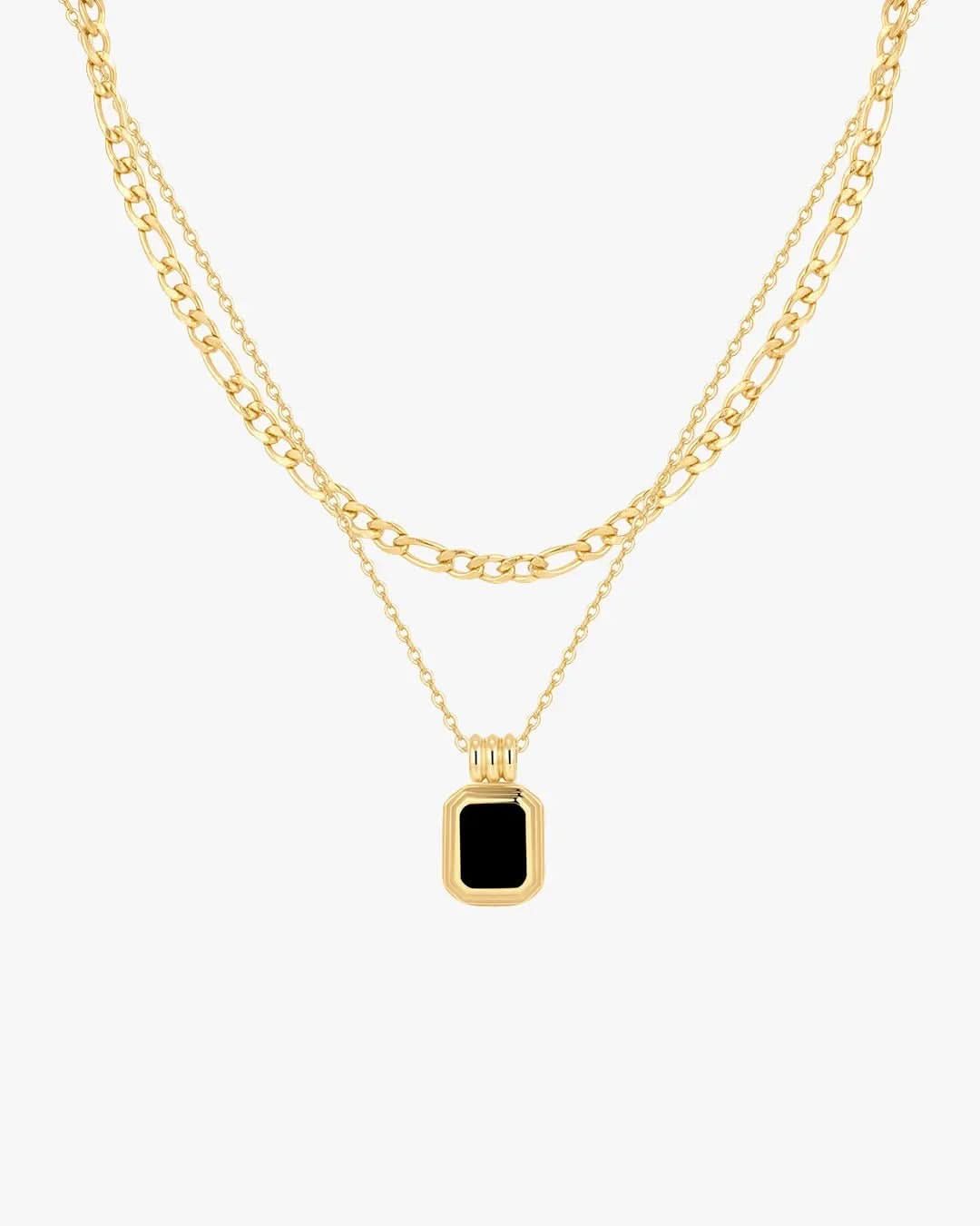 Anke Chain Necklace - Black Onyx - AYUNA