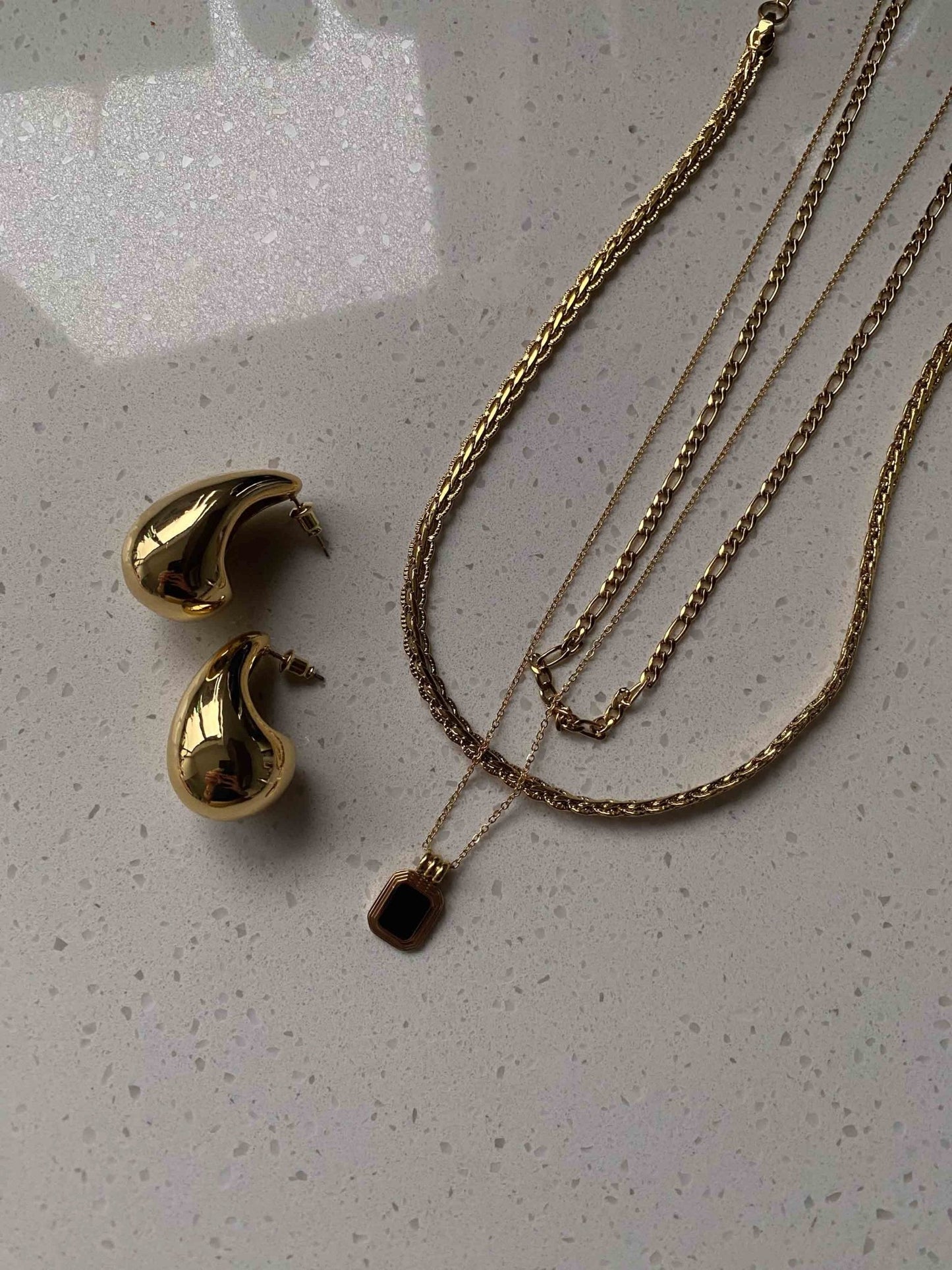 Anke Chain Necklace - Black Onyx - AYUNA