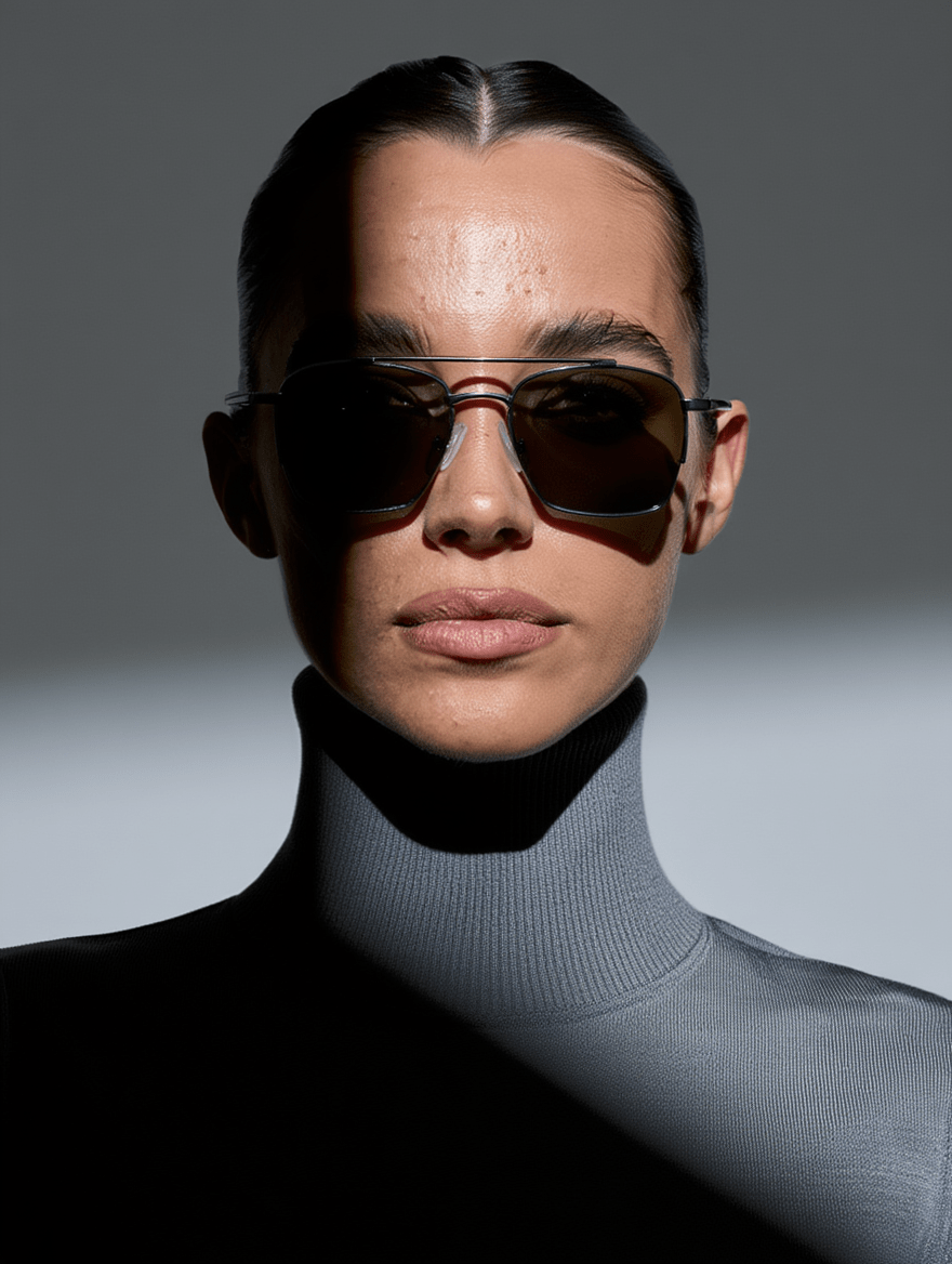 Aviator - Silver/Khaki - AYUNA