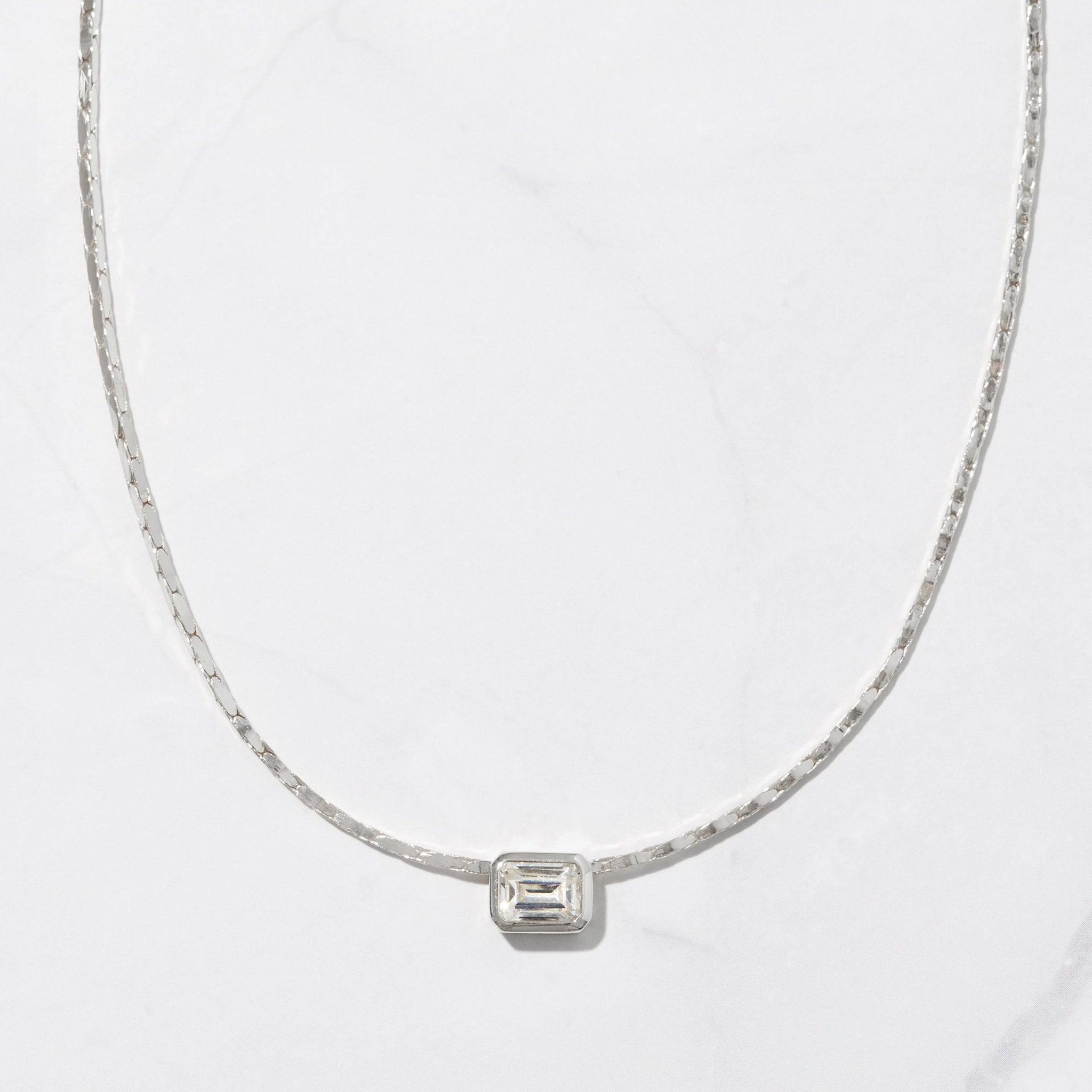 Baguette Bezel Statement Necklace - AYUNA