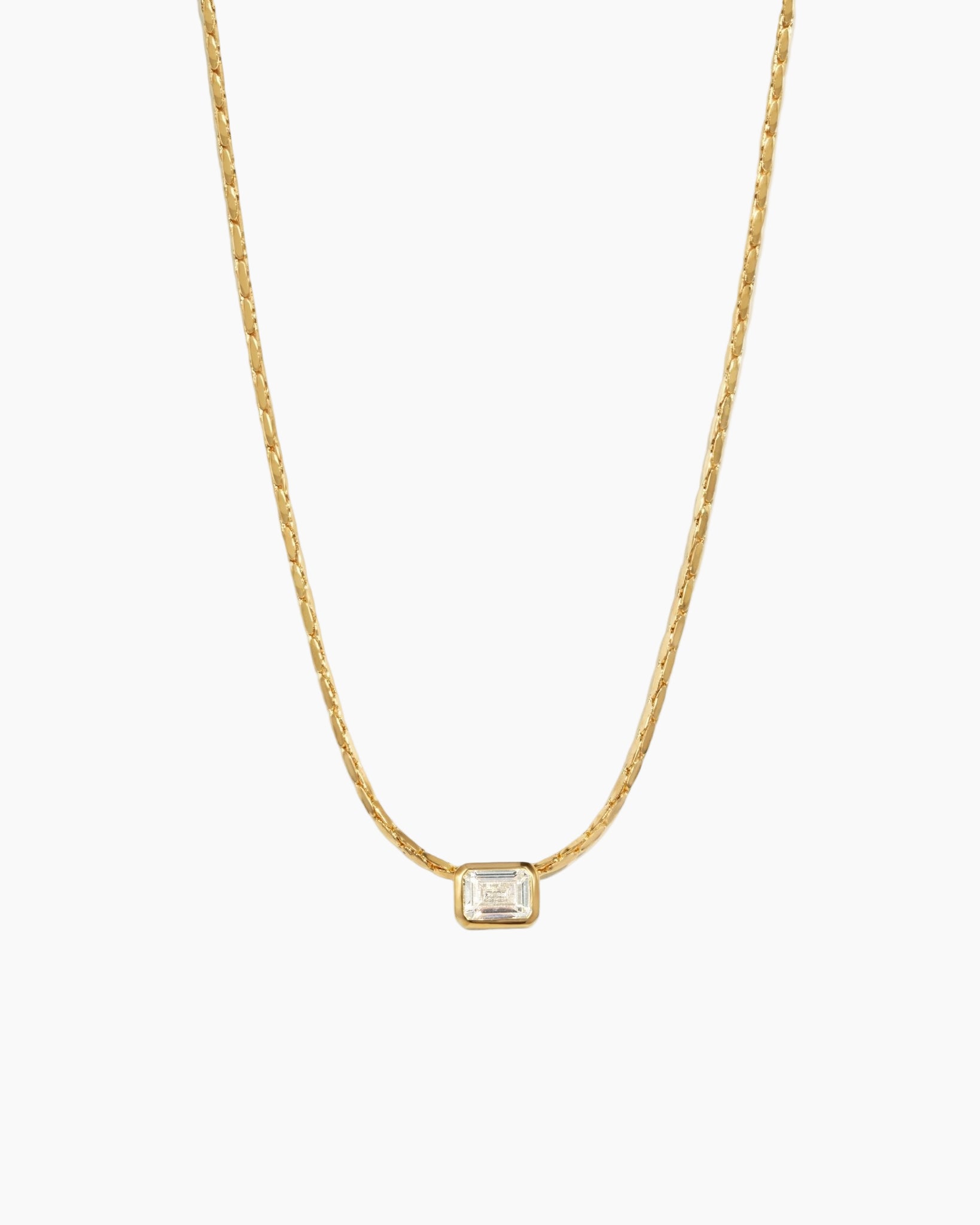 Baguette Bezel Statement Necklace - AYUNA