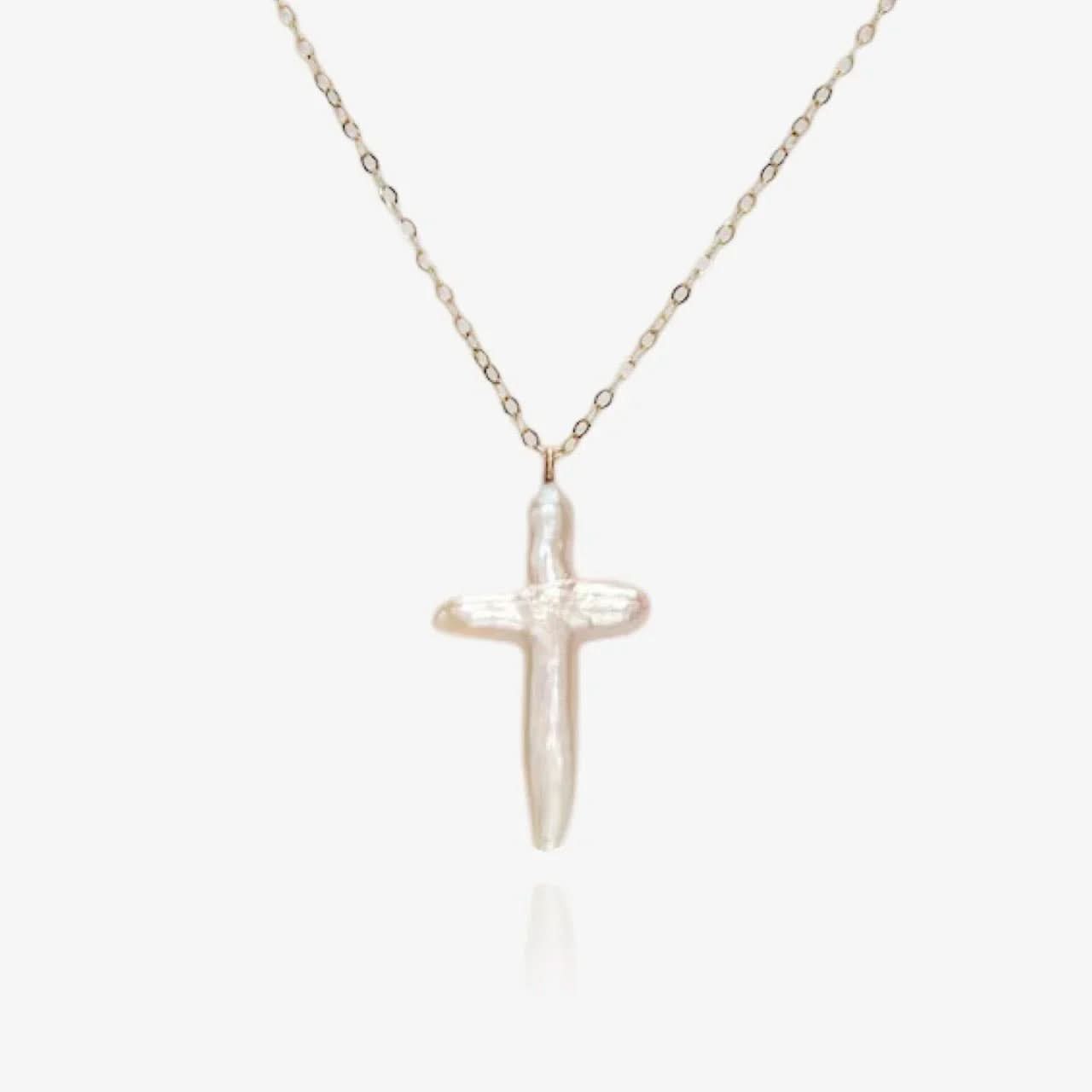 Baroque Pearl Cross - AYUNA