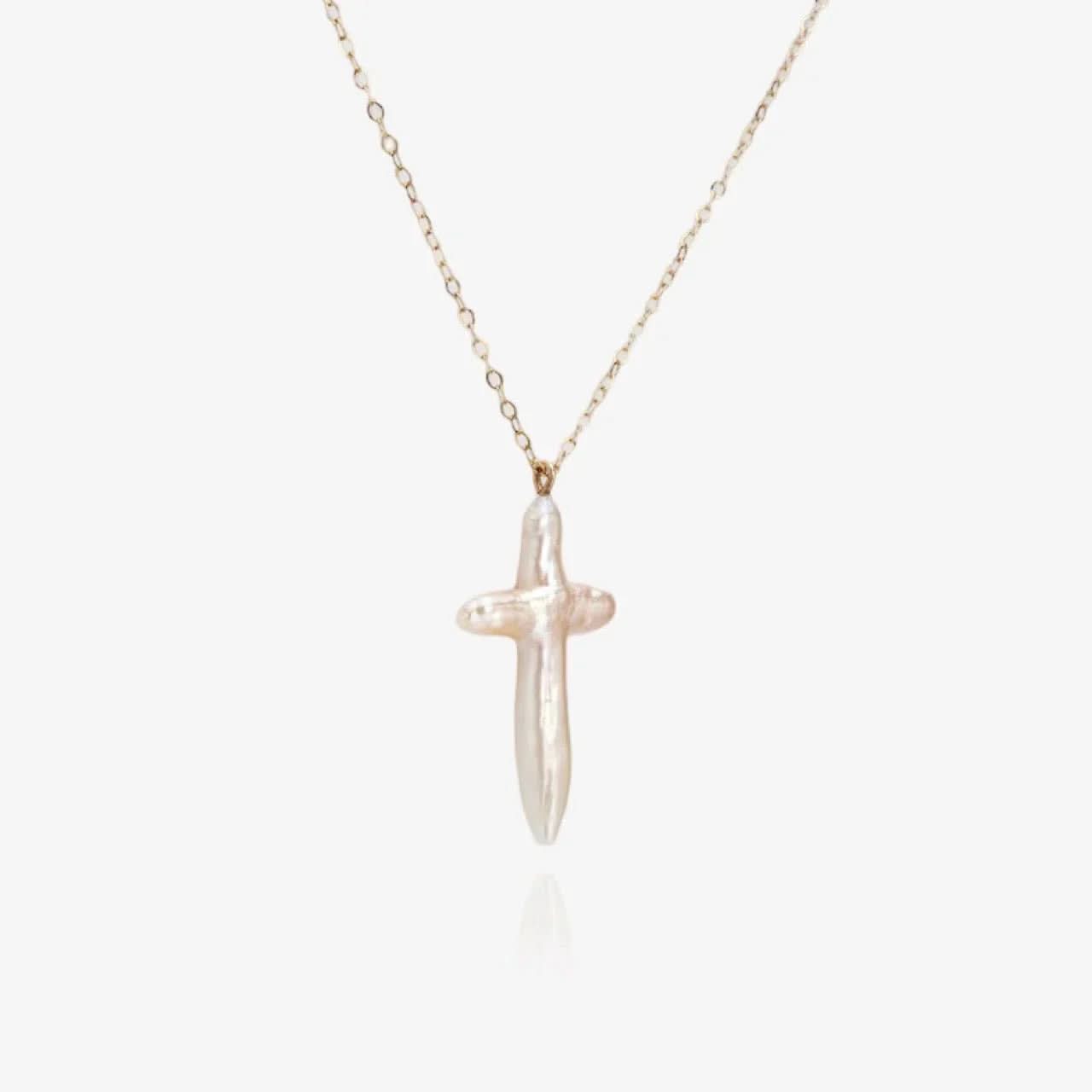 Baroque Pearl Cross - AYUNA