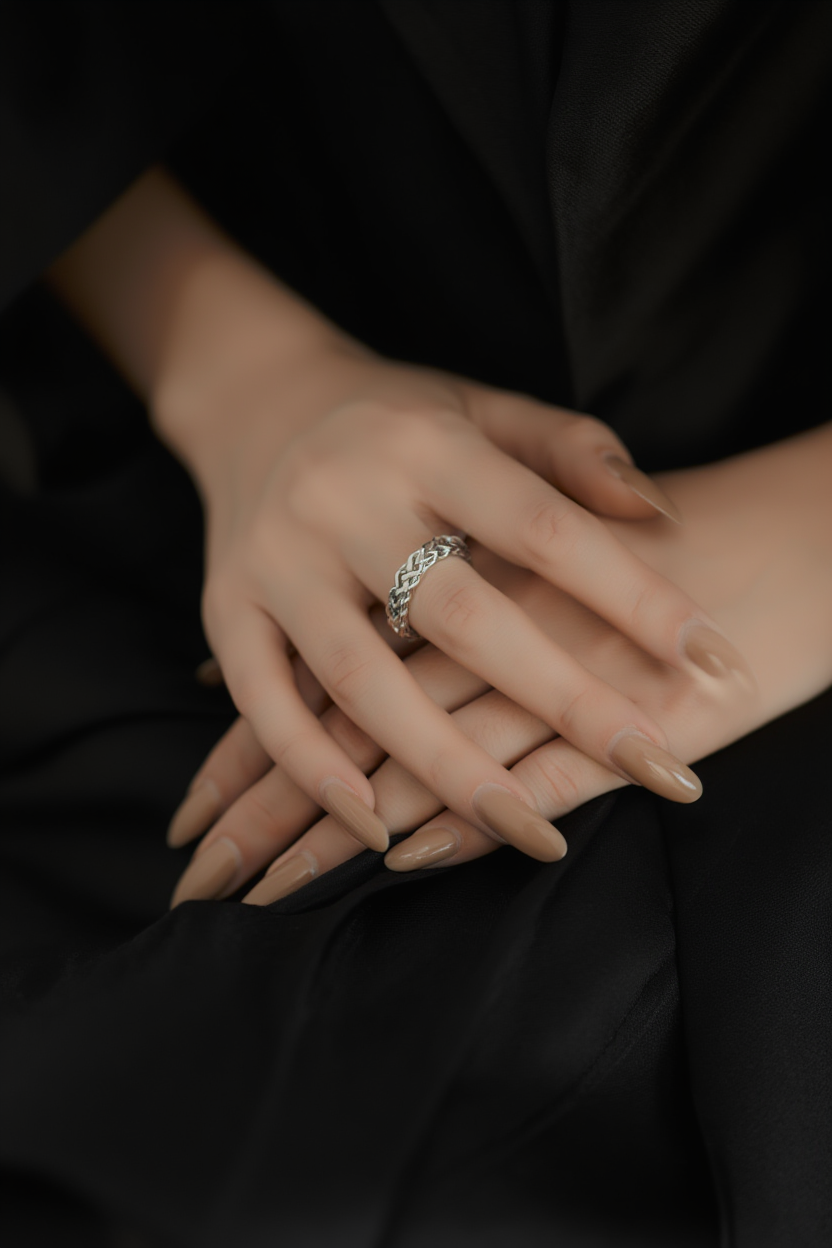 Thin Chain Ring - Sliver