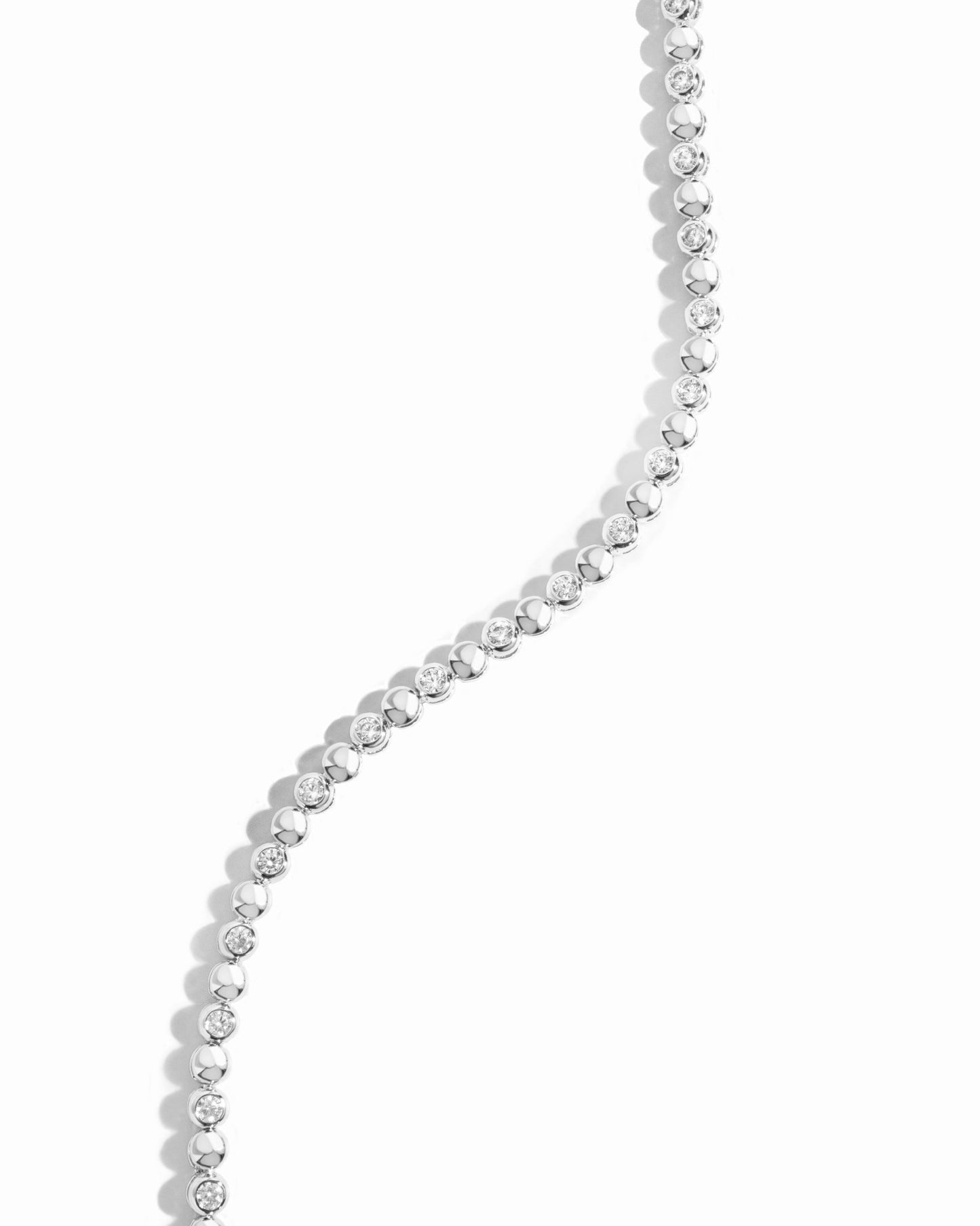 Bead & Bezel Tennis Bracelet - AYUNA