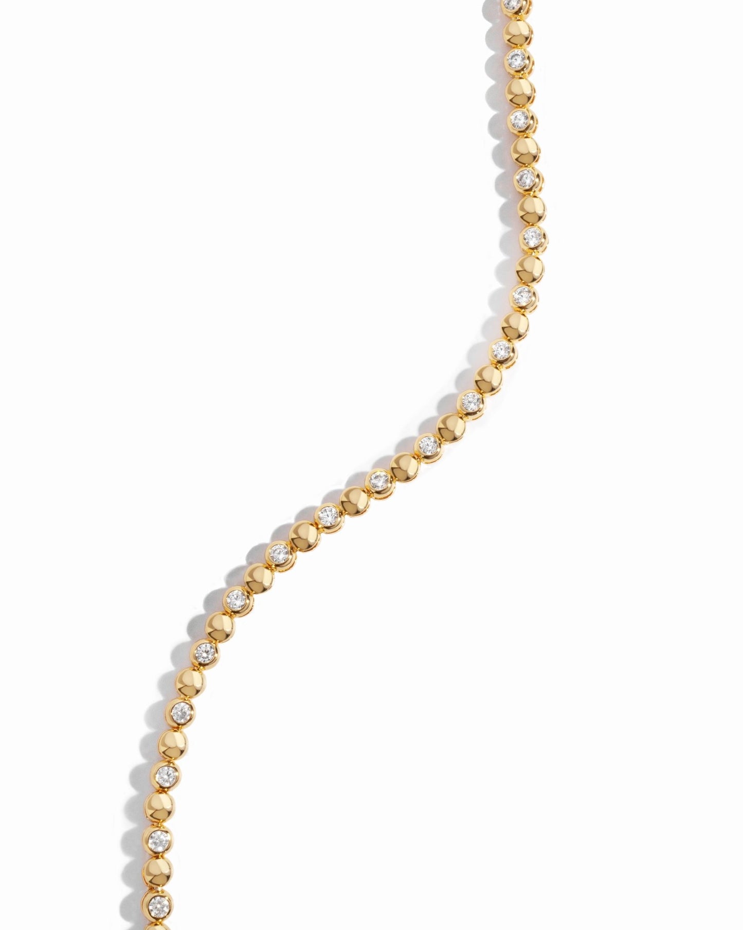 Bead & Bezel Tennis Bracelet - AYUNA