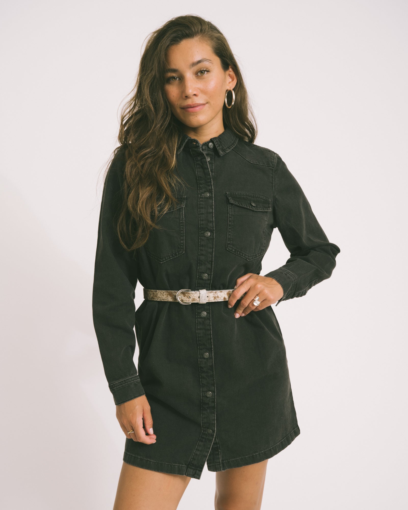 Cow Silver Buckle Belt