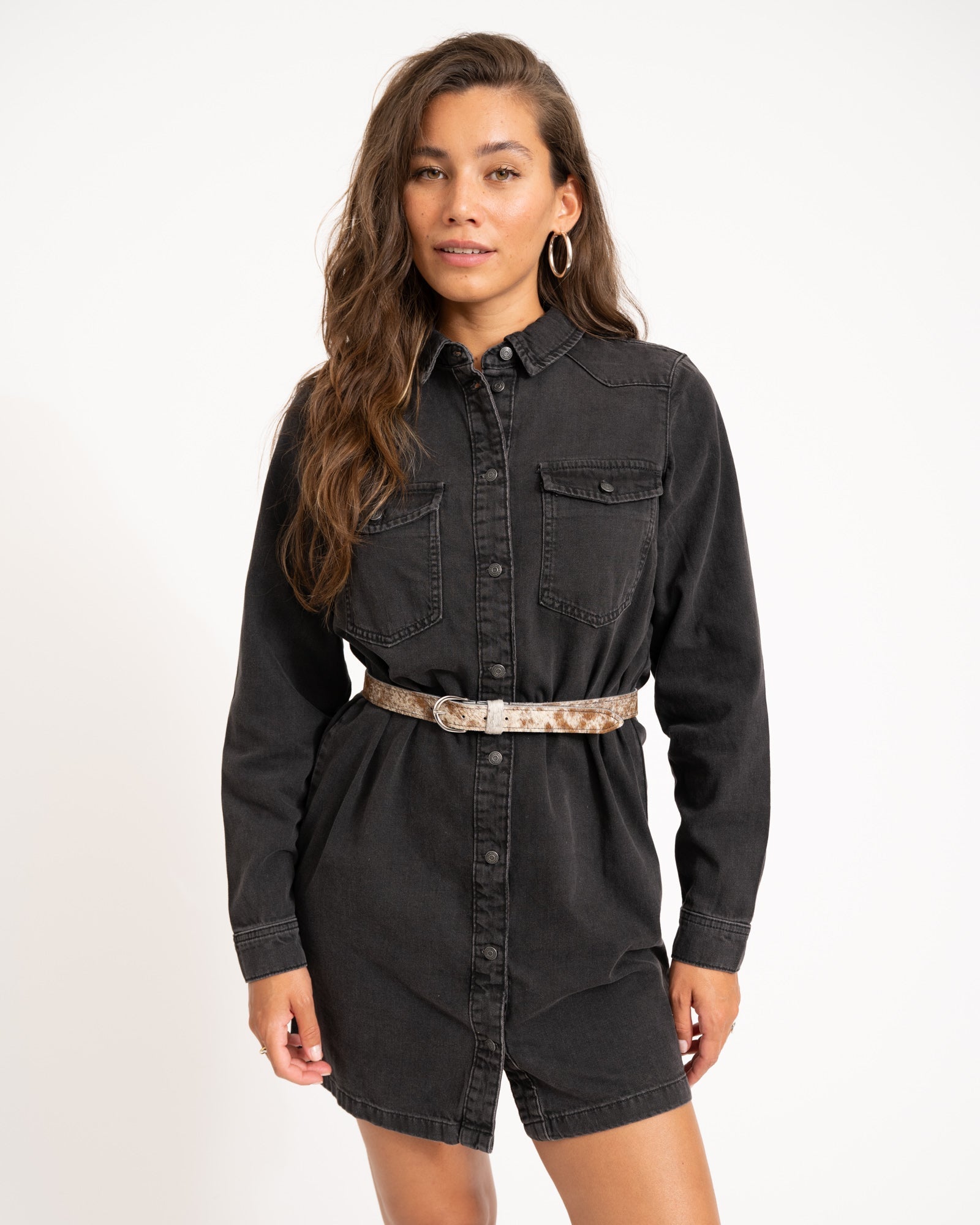 Cow Silver Buckle Belt