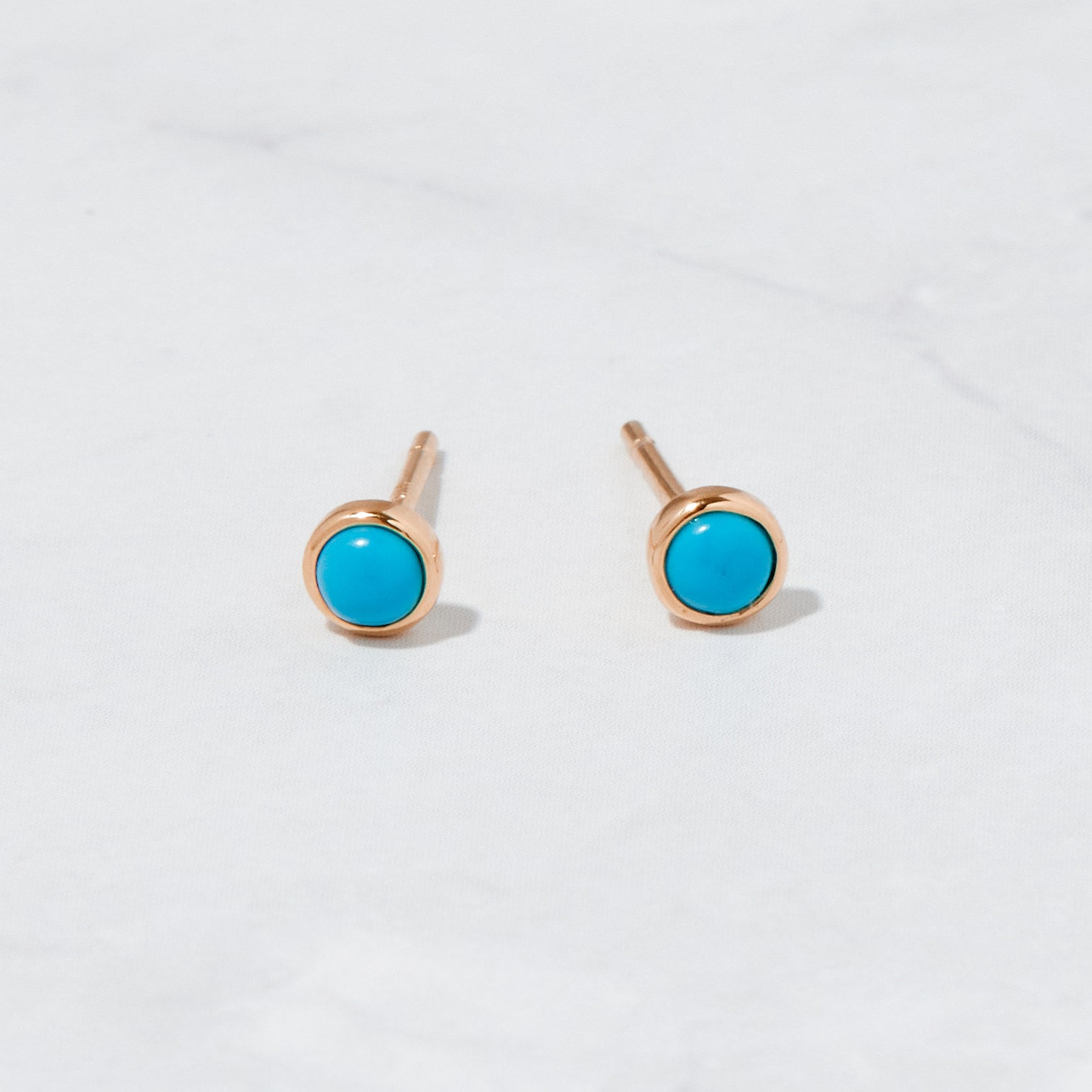 Bezel Set Gemstone Studs - AYUNA