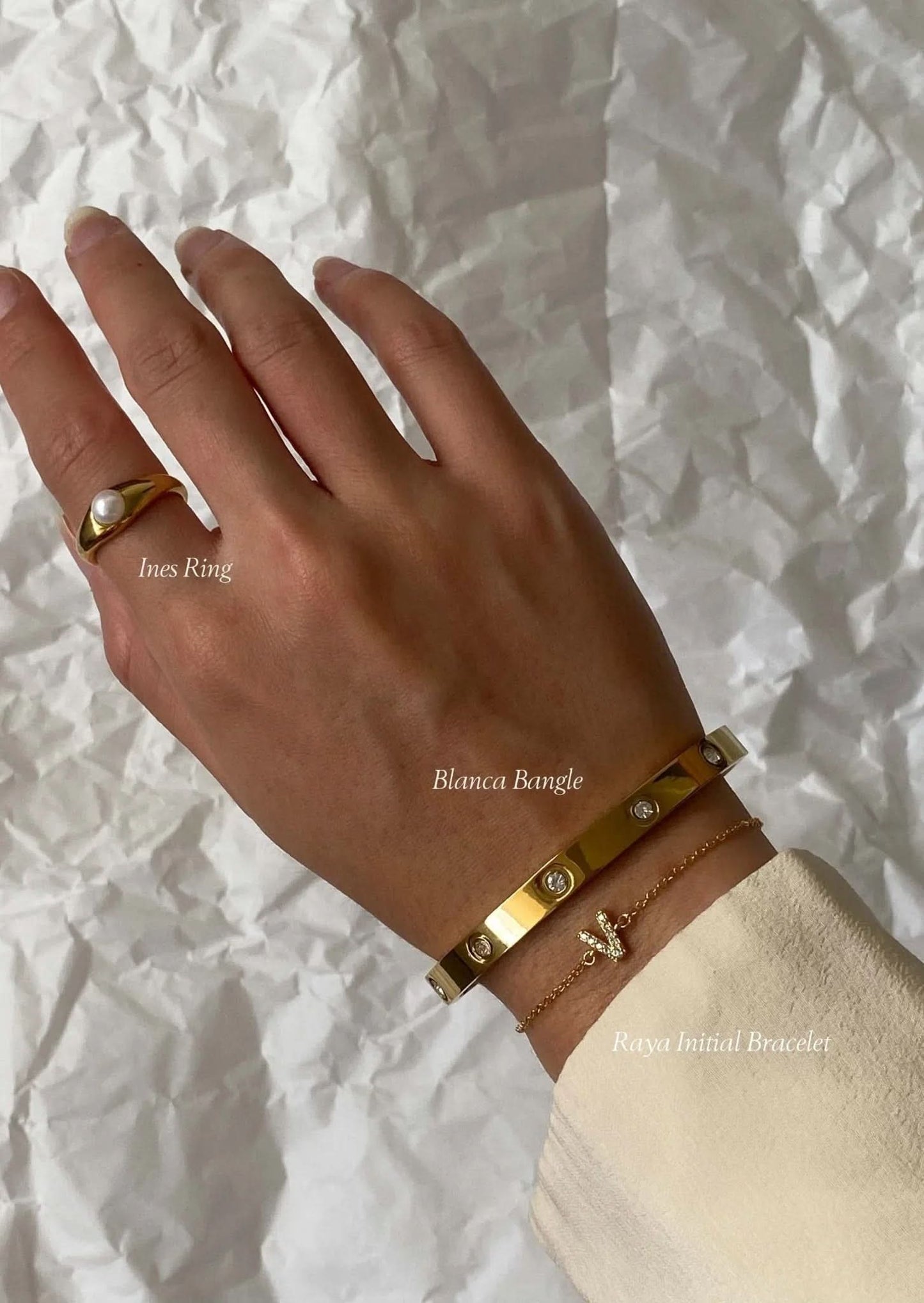 Blanca Bangle - Gold - AYUNA