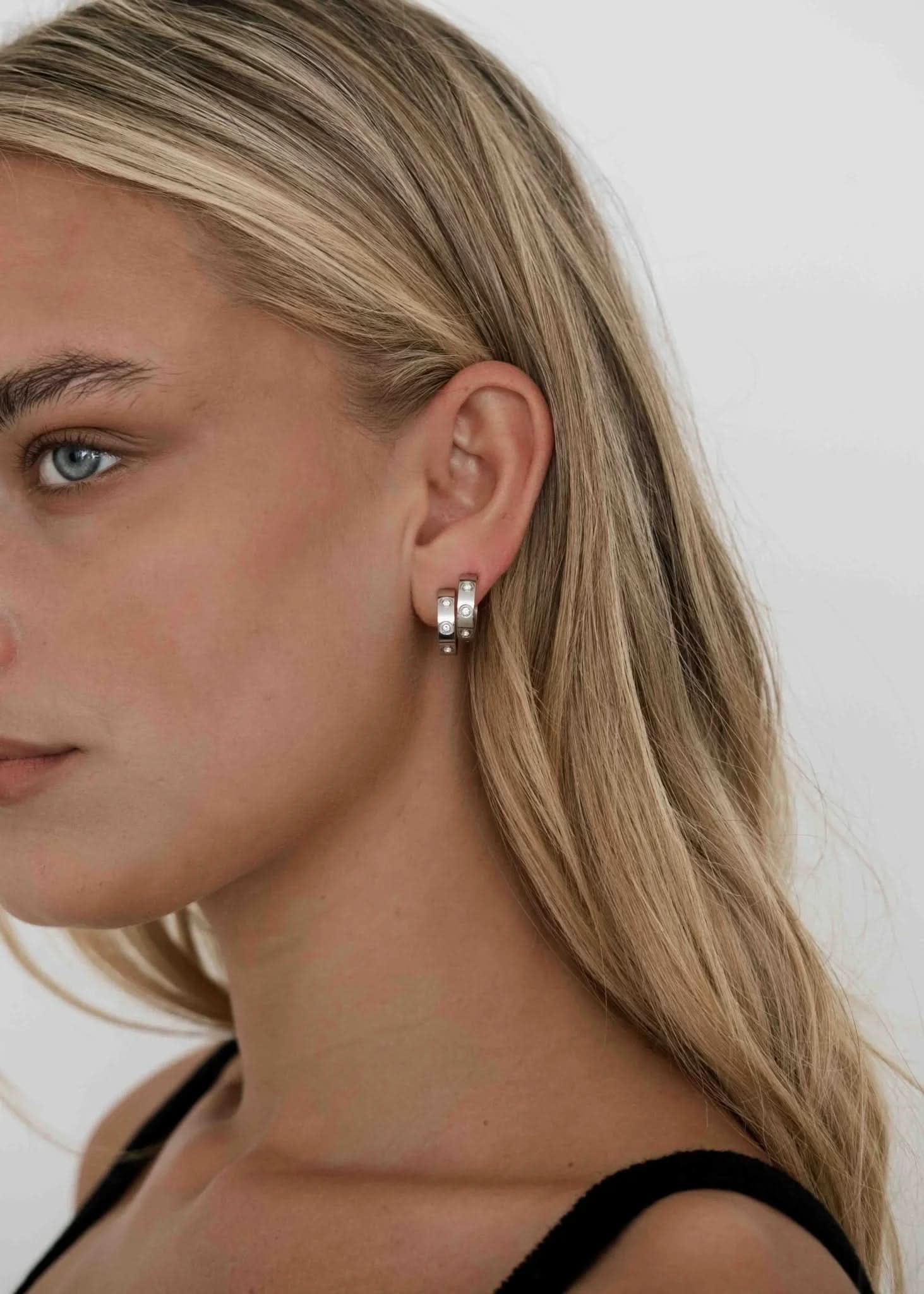 Blanca Hoops - Silver - AYUNA