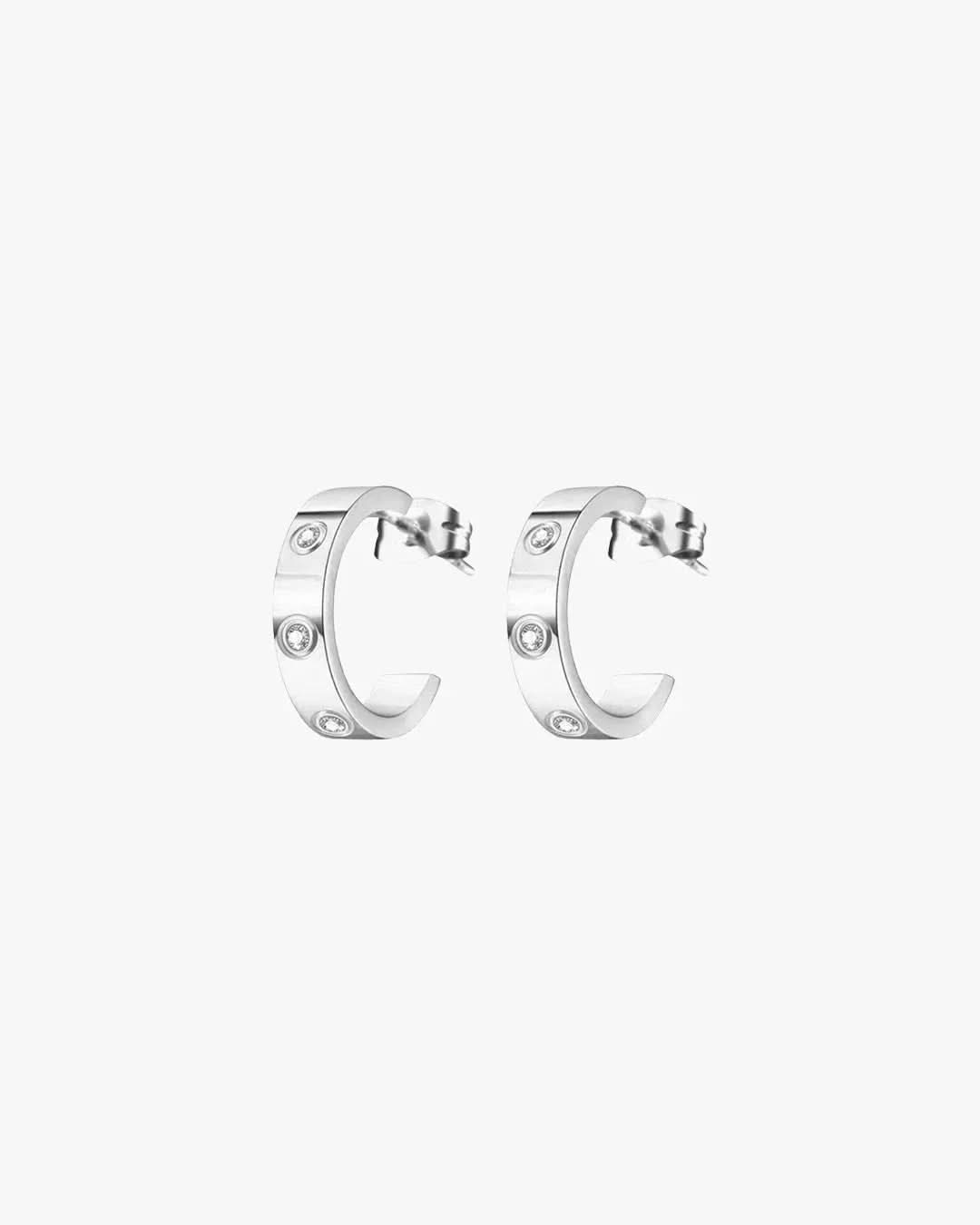 Blanca Hoops - Silver - AYUNA