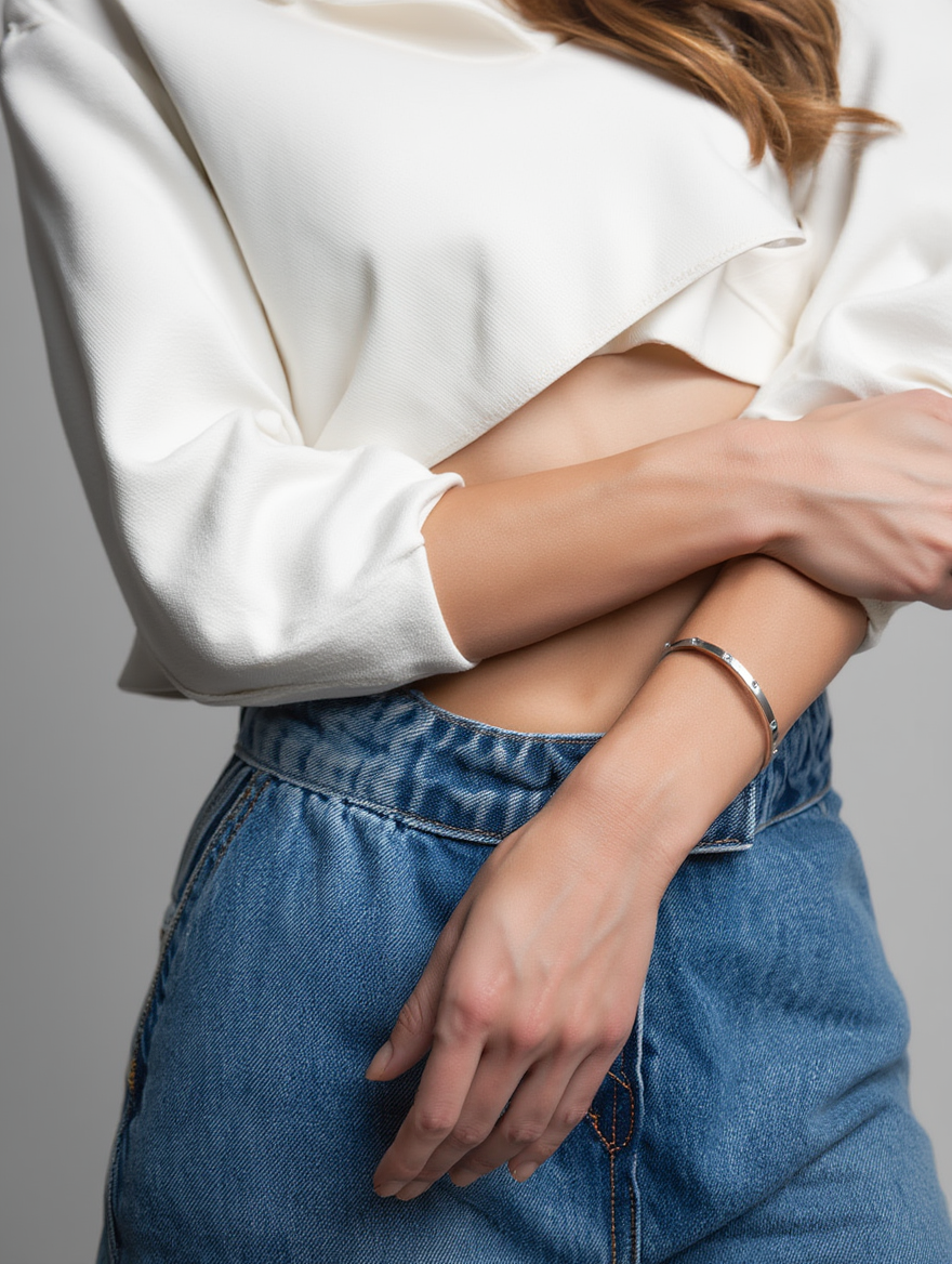 Love Bracelet Thin - 10 - Silver