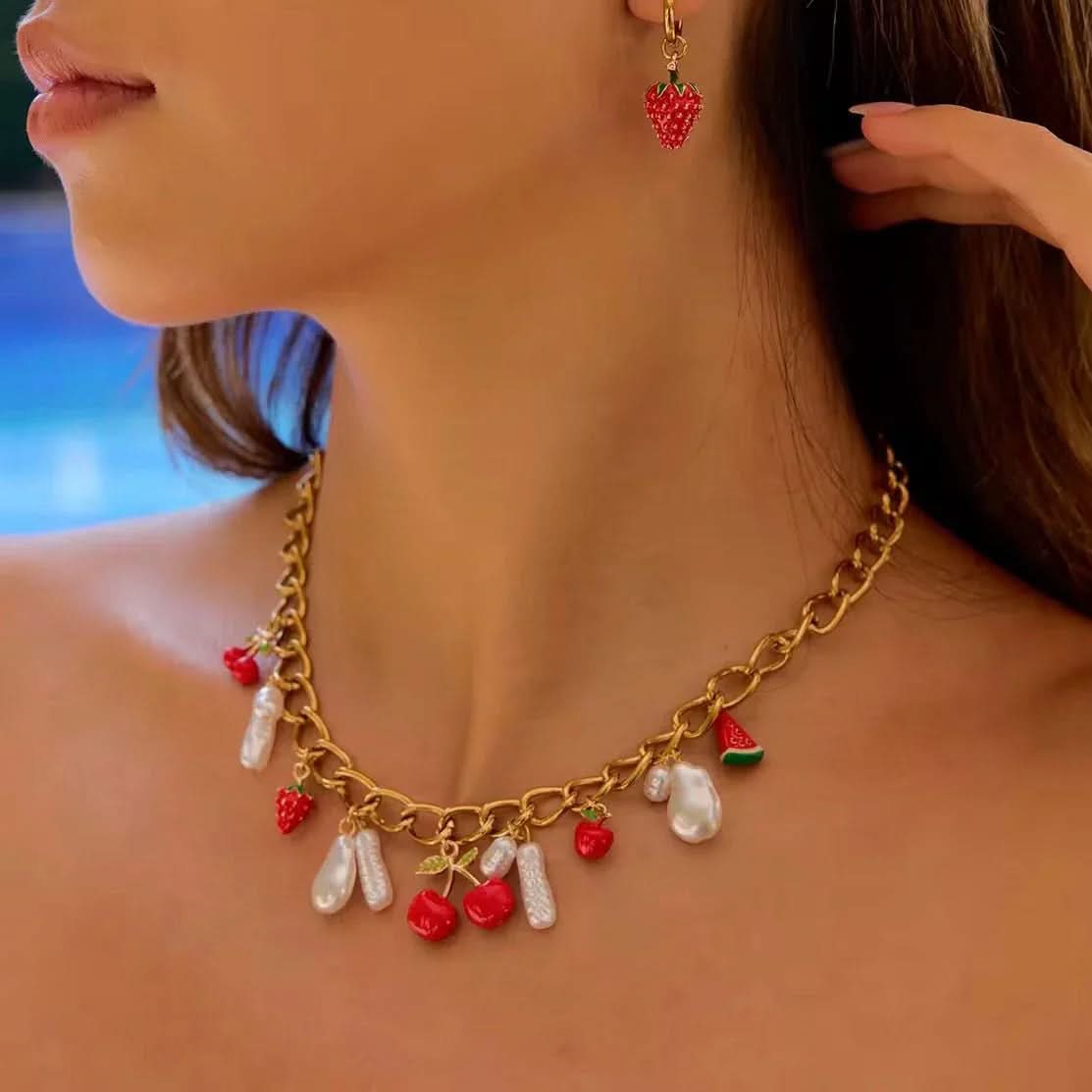 Cherry Charms Necklace - AYUNA