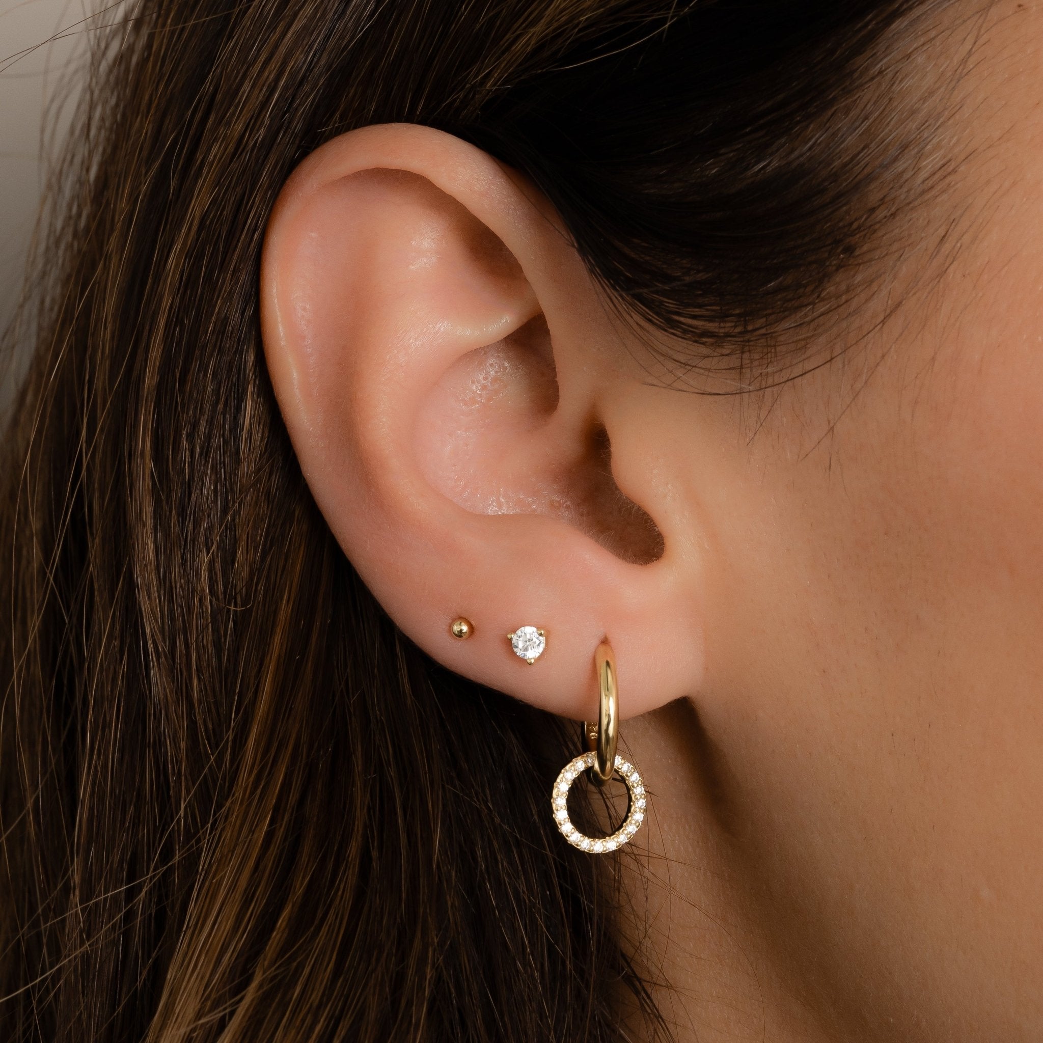 Circle Charm Hoops - AYUNA