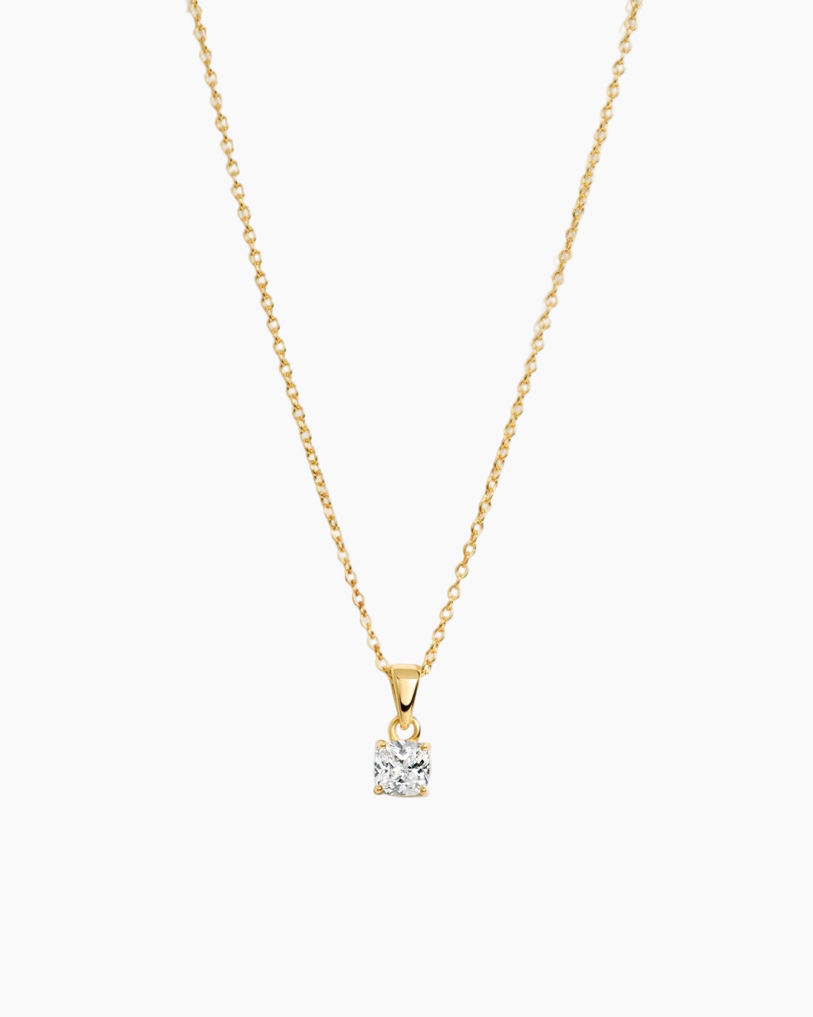 Cushion Diamond Necklace - AYUNA