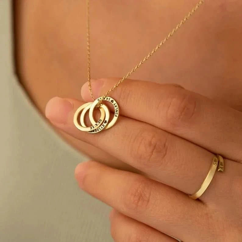 Custom Circles Gift Necklace Circles - AYUNA