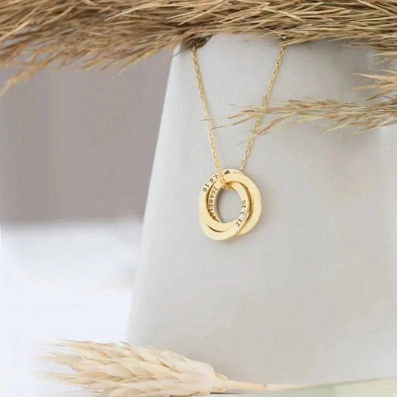 Custom Circles Gift Necklace Circles - AYUNA