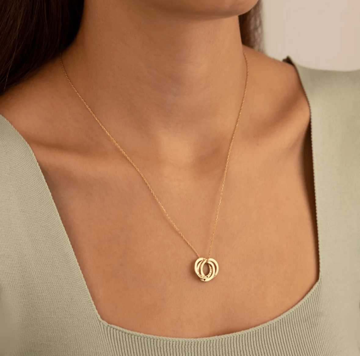 Custom Circles Gift Necklace Circles - AYUNA
