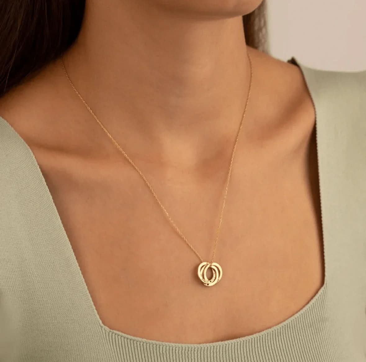 Custom Circles Gift Necklace Circles - AYUNA