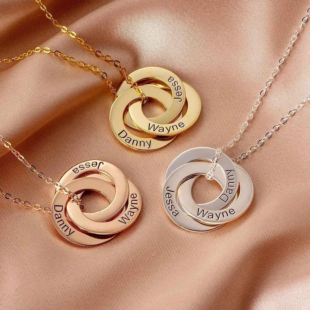 Custom Circles Gift Necklace Circles - AYUNA