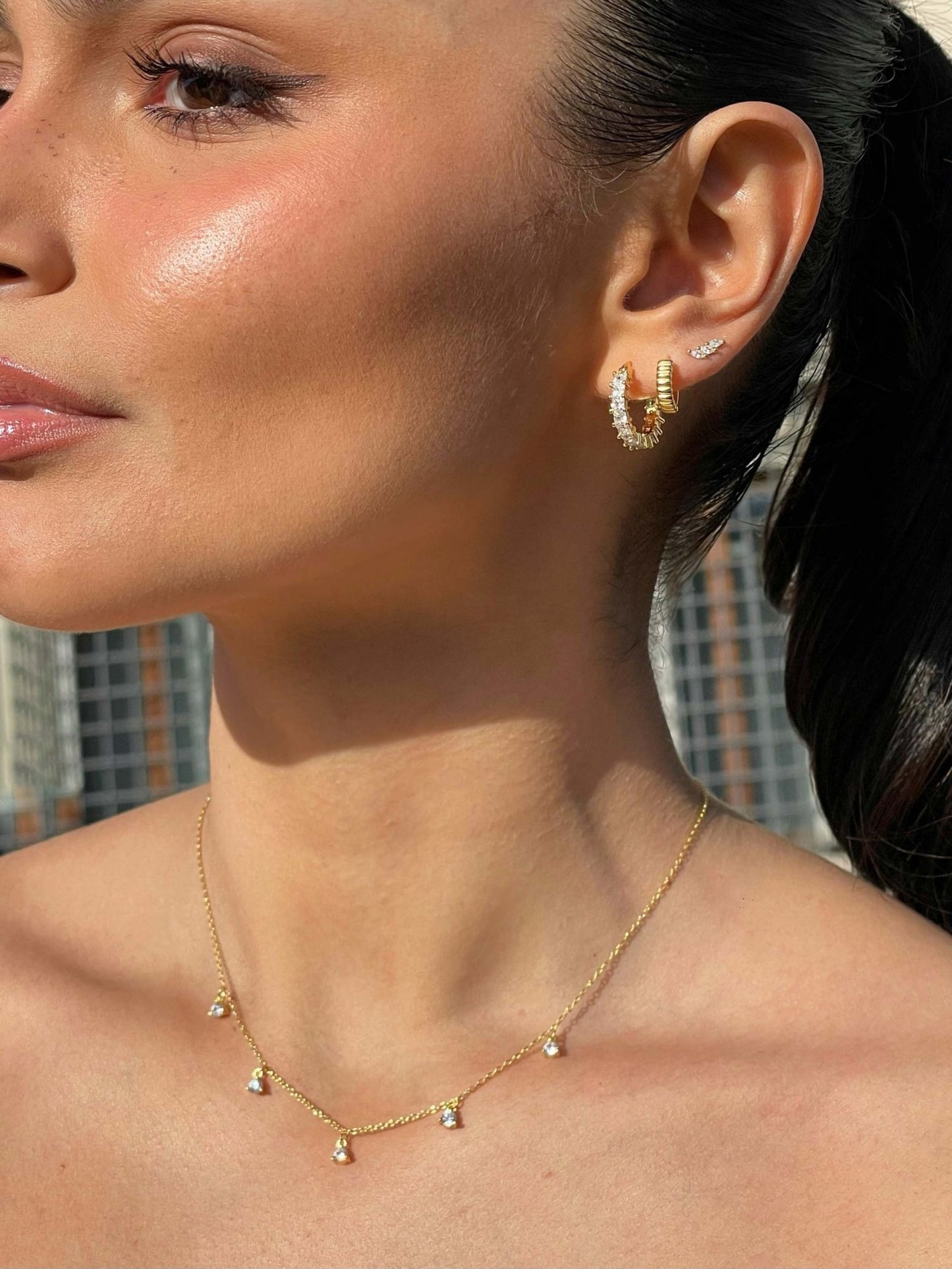 Dahlia Hoops - Gold - AYUNA