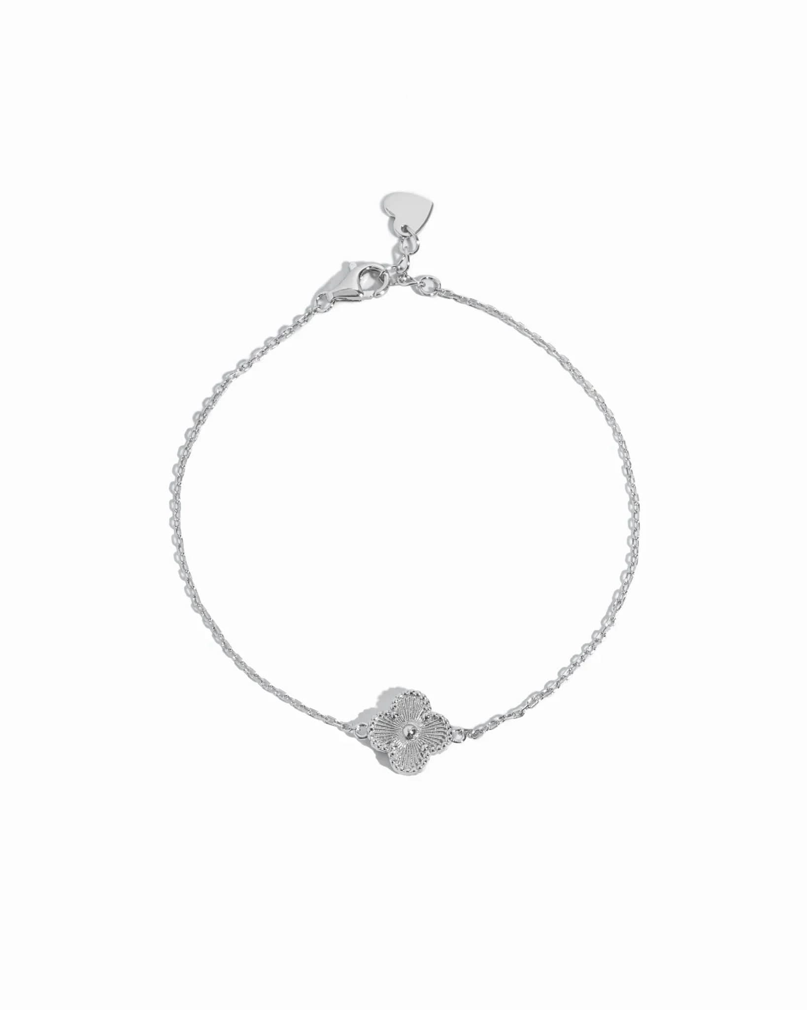 Dahlia Single Four Leaf Clover Bracelet - AYUNA