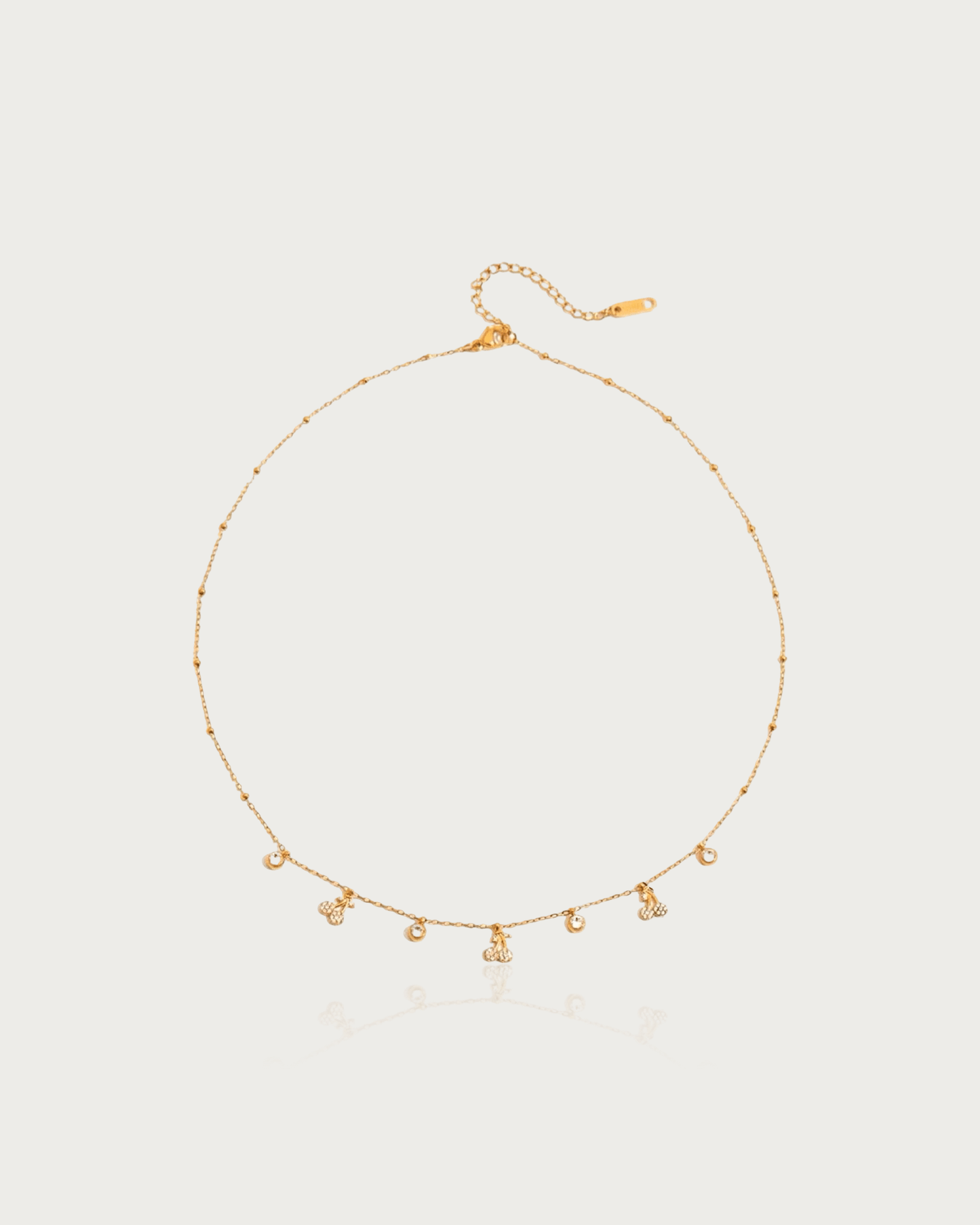 Dainty Cherry Charms Necklace - AYUNA