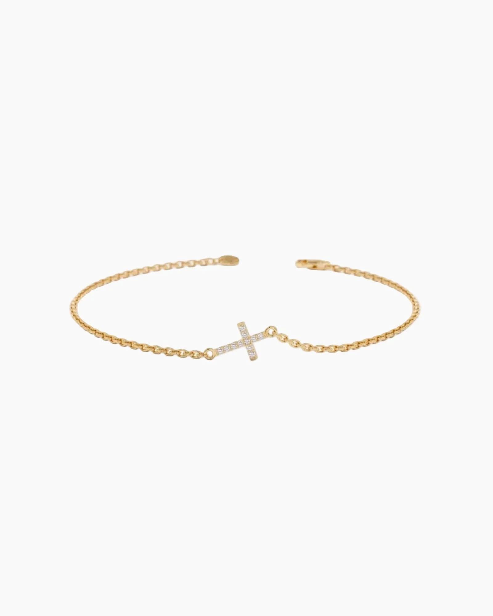 Dainty Cross Bracelet - AYUNA