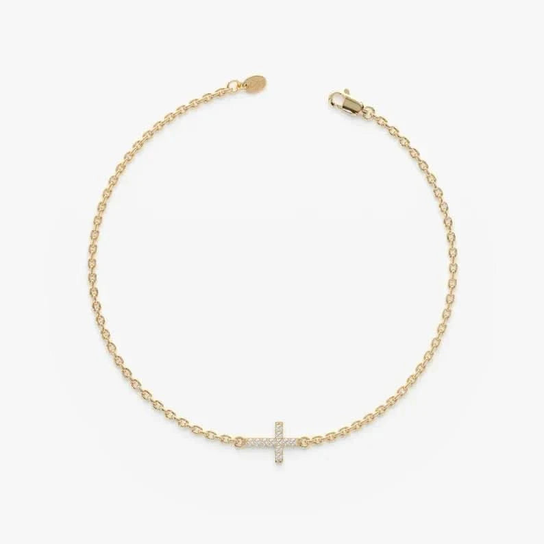 Dainty Cross Bracelet - AYUNA