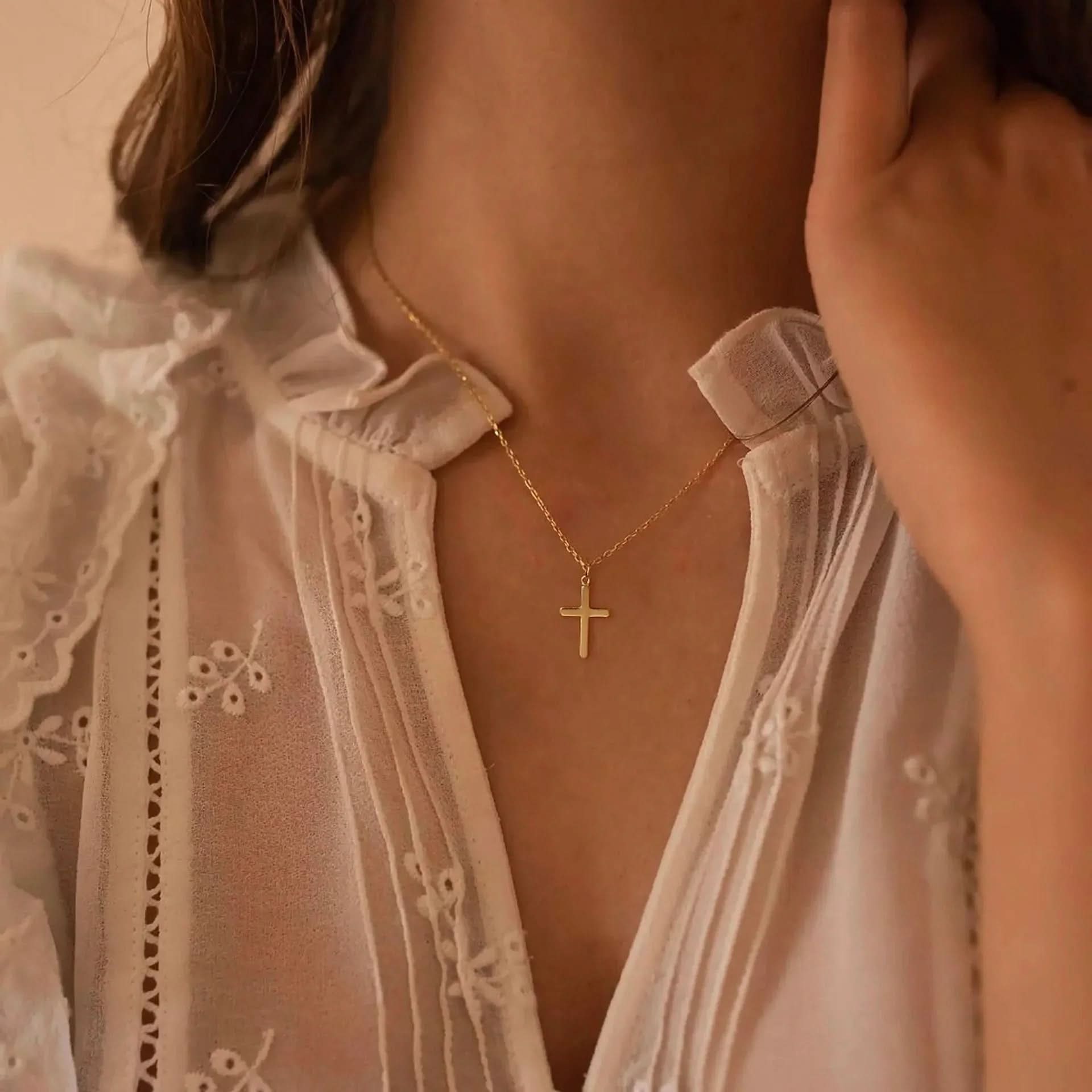 Dainty Cross Necklace - AYUNA